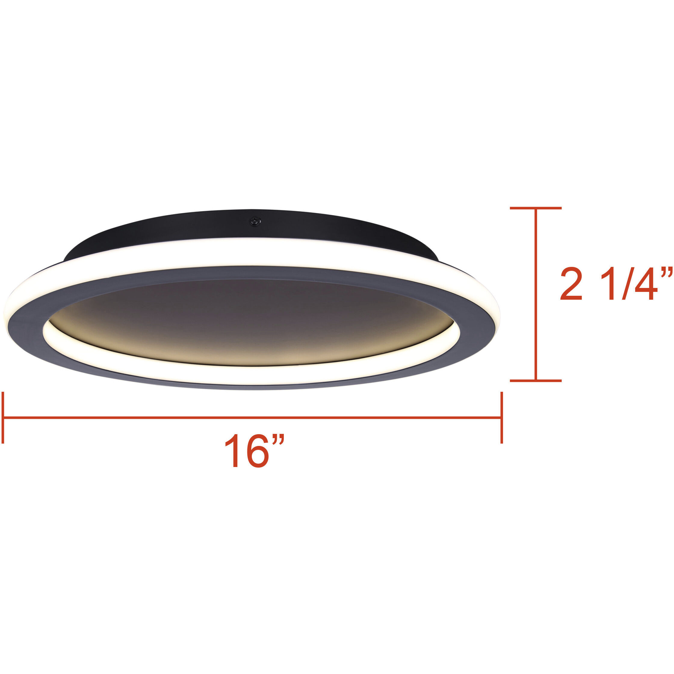 Gavyn LED 16 inch Black Flush Mount Ceiling Light