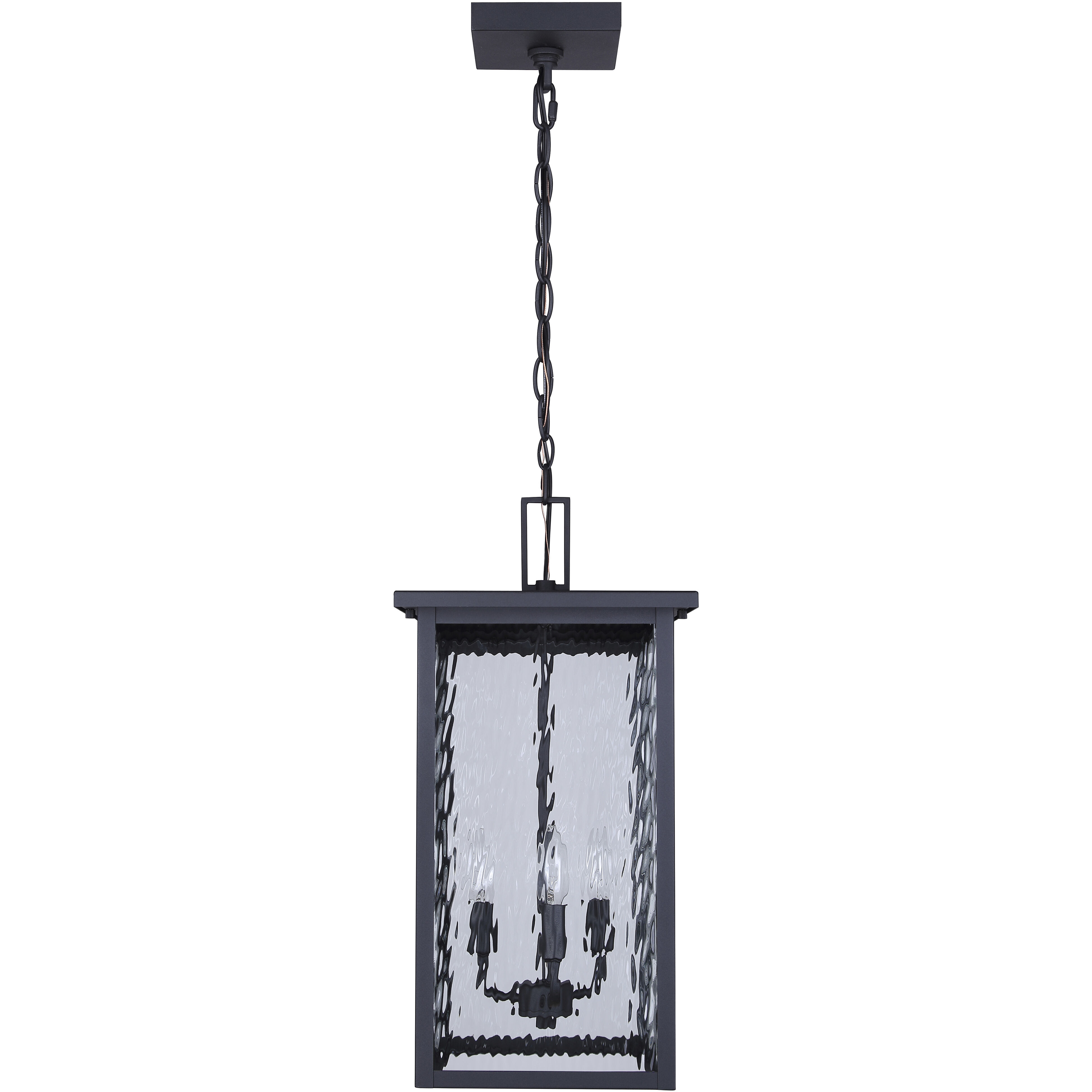 Shana 3 Light 11 inch Black Outdoor Pendant Light