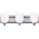 Madison 3 Light 24 inch Chrome Vanity Light Wall Light