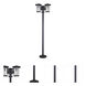 Leon 3 Light 25.13 inch Black Outdoor Post Light