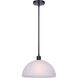 Marek 1 Light 13 inch Matte Black Rod Pendant Ceiling Light