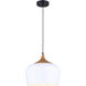 Madison 1 Light 12 inch White Pendant Ceiling Light