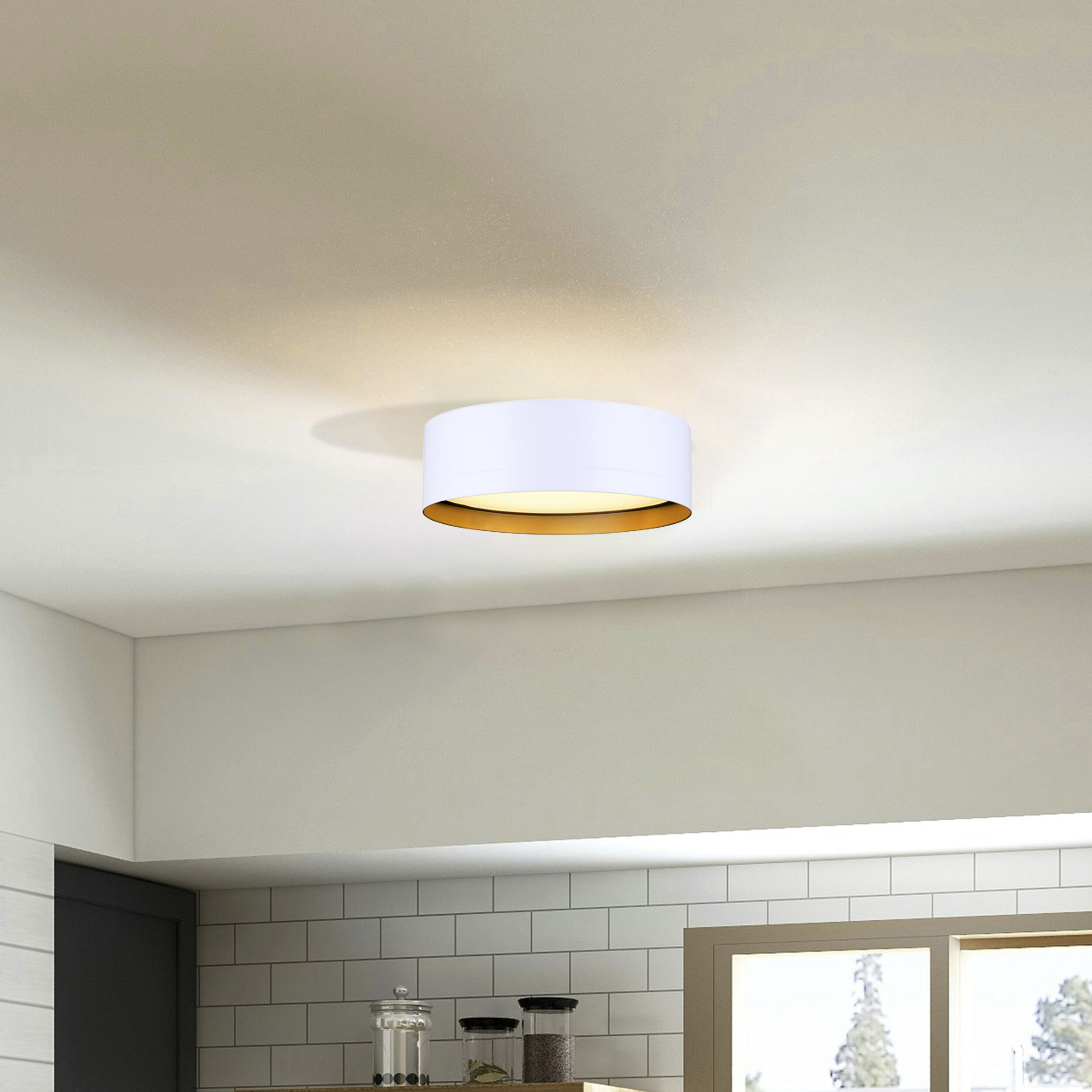 Kyrie LED 11.75 inch White Flush Mount Ceiling Light