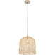 Indy 1 Light 16 inch Natural Pendant Ceiling Light