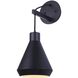 Madison 1 Light 7 inch Black Wall Light