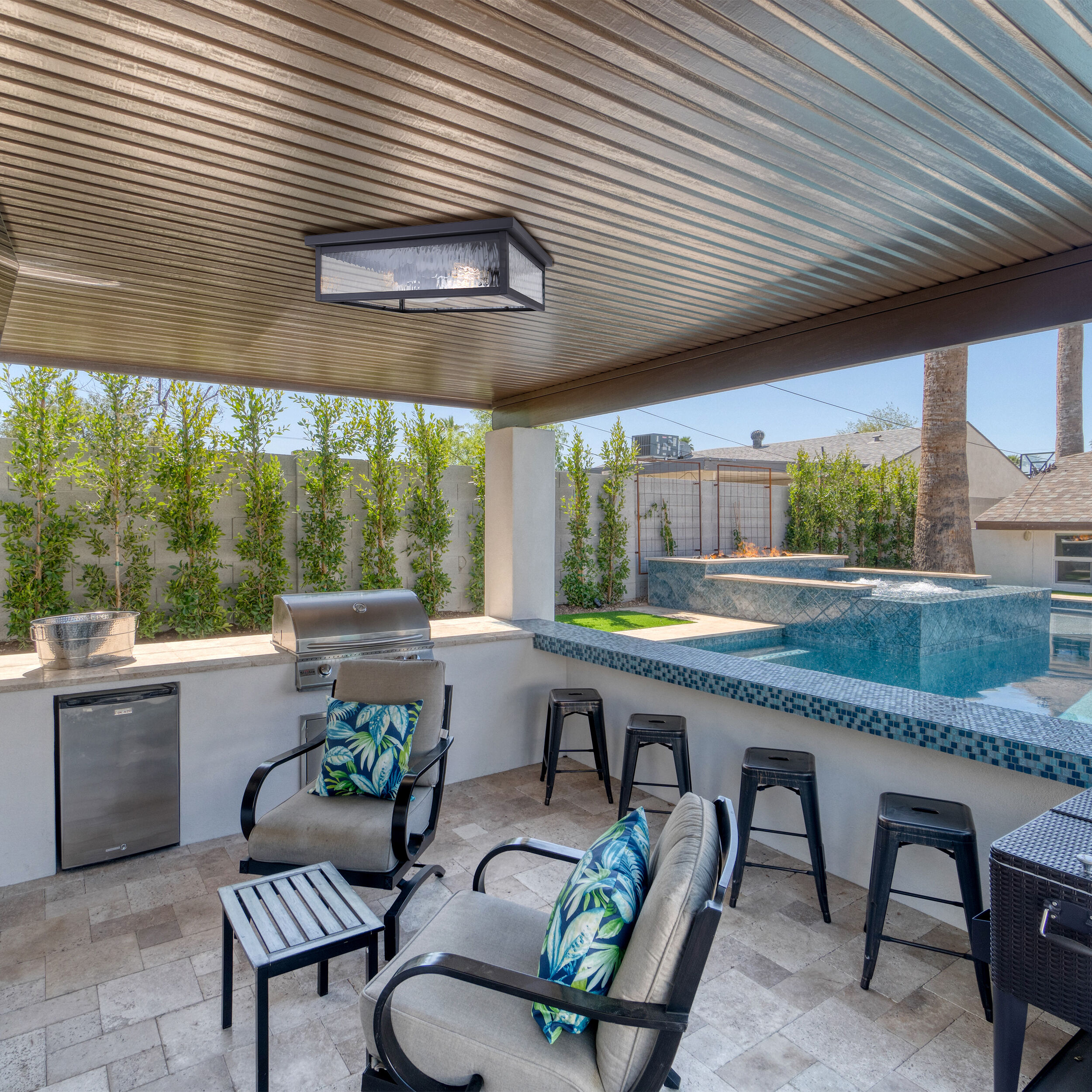 Shana 3 Light 18.13 inch Black Outdoor Flush Mount