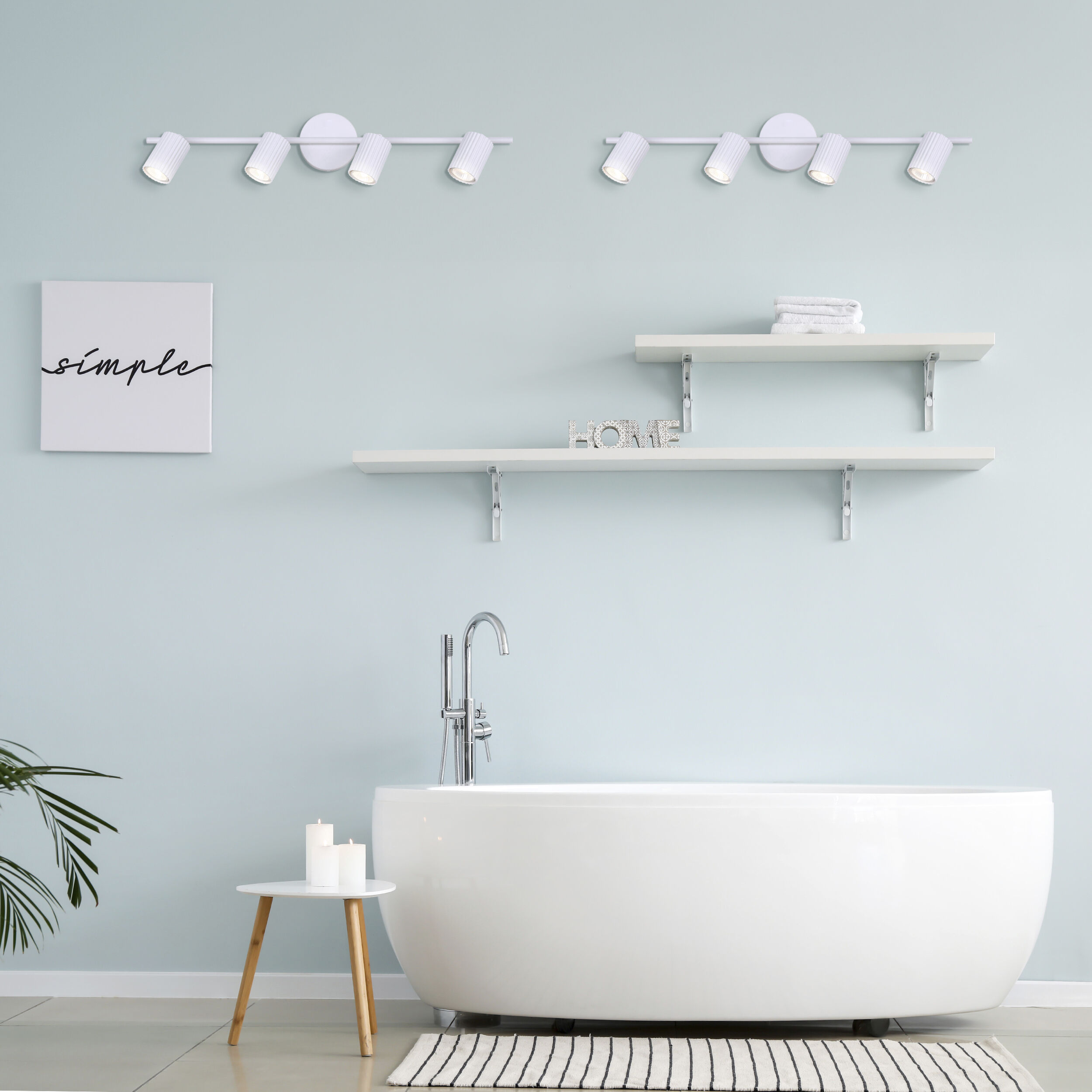 Rexton 4 Light White Track Lighting Ceiling Light