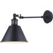 Madison 1 Light 7 inch Black Wall Light