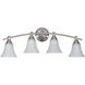 Madison 4 Light 27 inch Brushed Pewter Vanity Light Wall Light