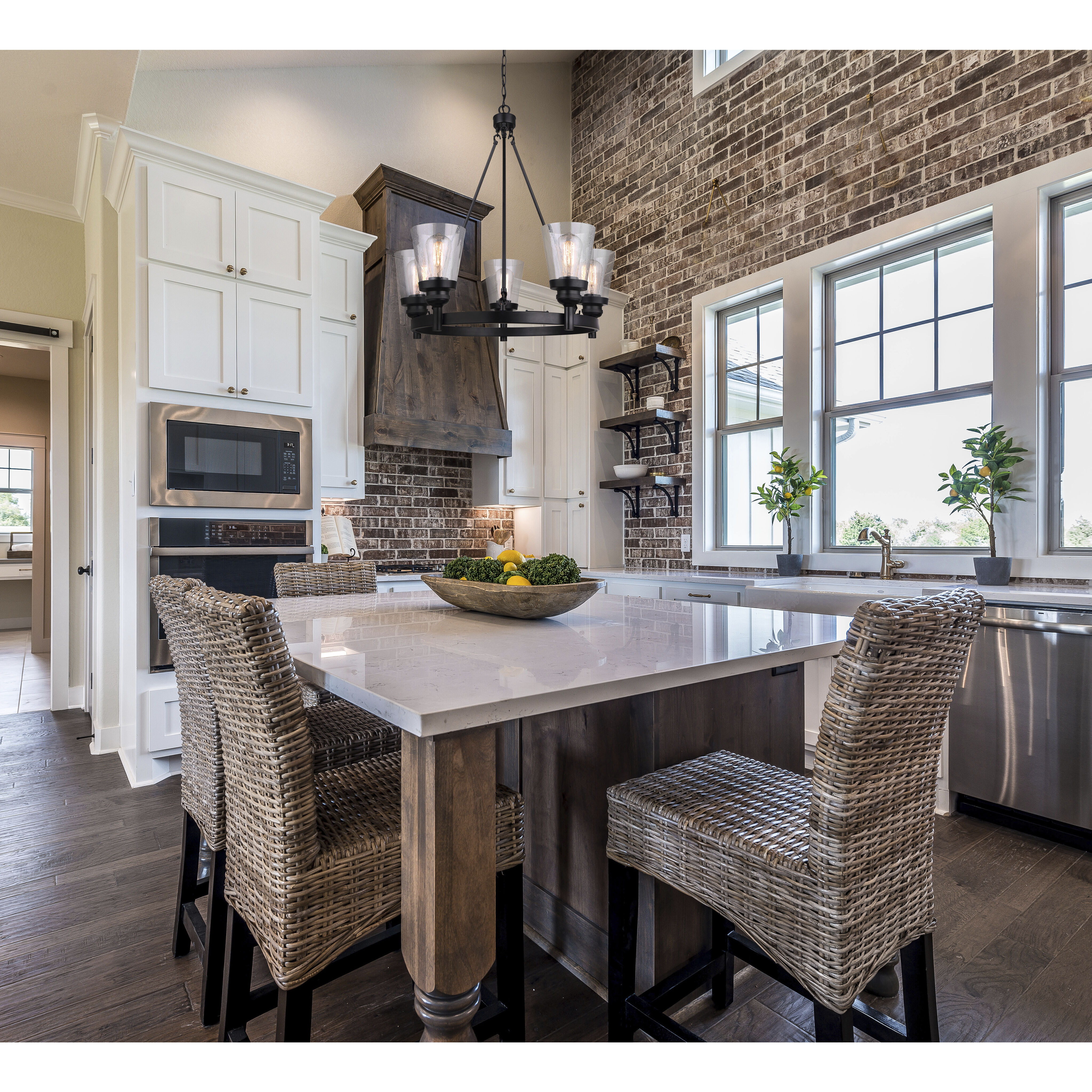 Declan 5 Light 26 inch Matte Black Chandelier Ceiling Light