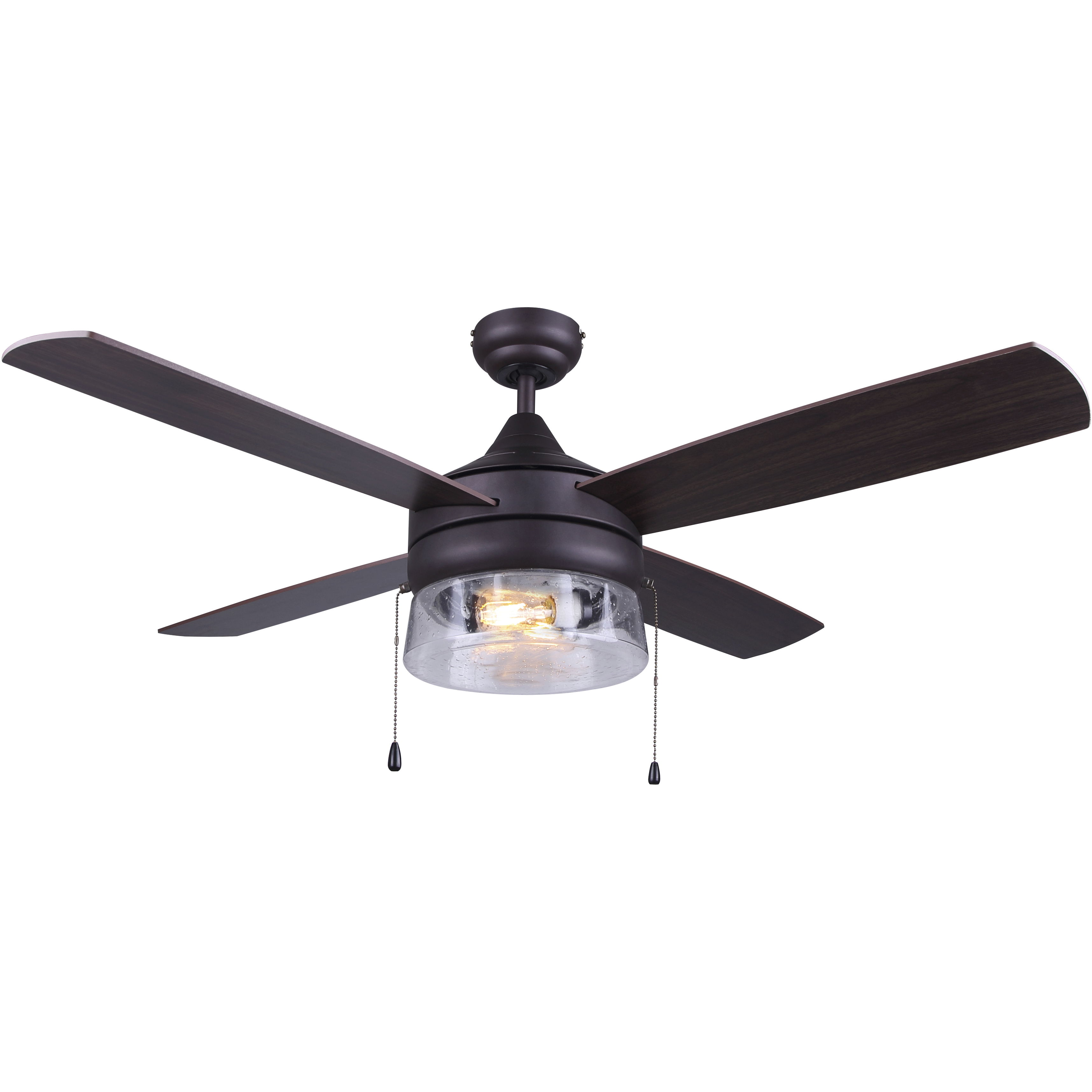 Madison 48 inch Oil Rubbed Bronze with Walnut/Medium Maple Blades Indoor fan