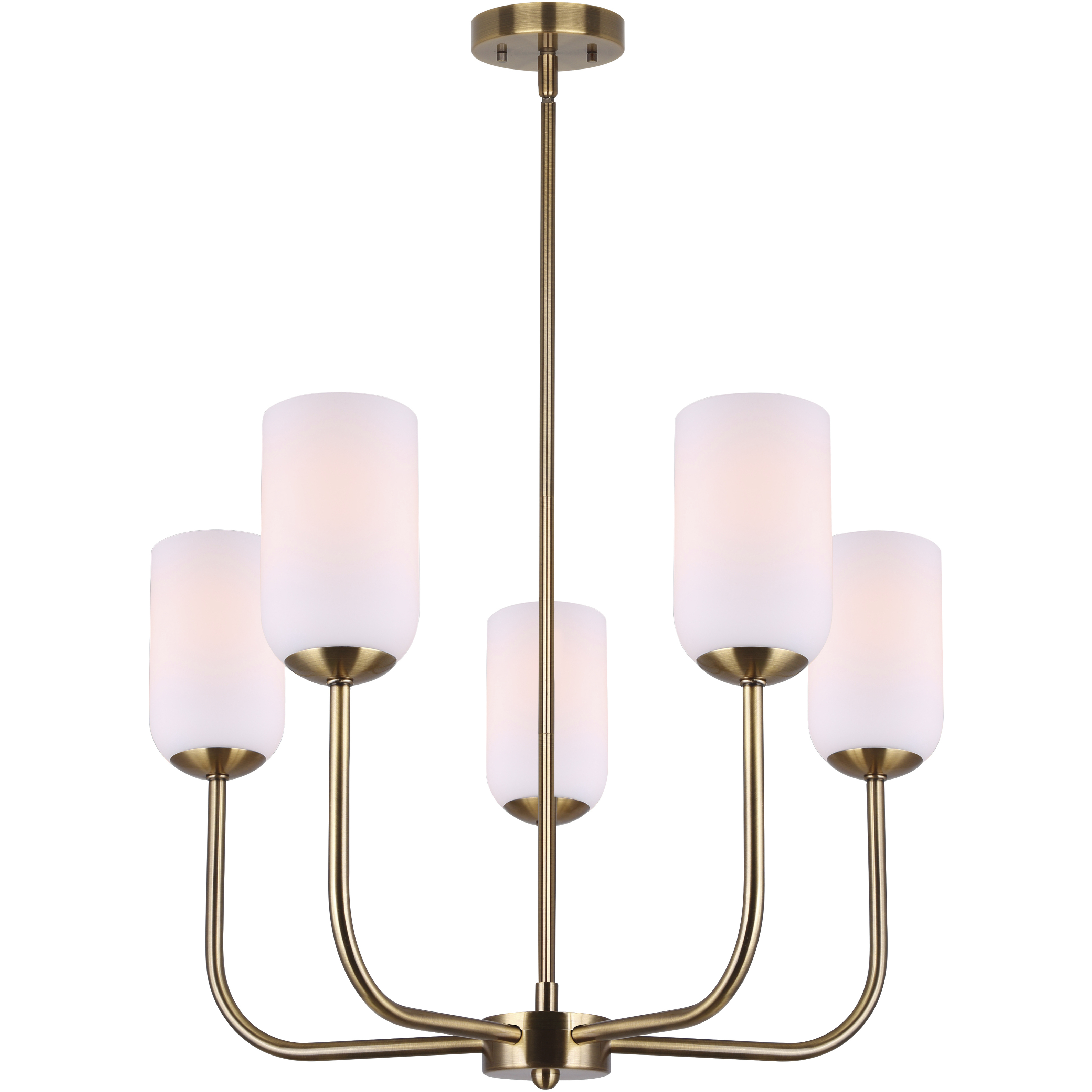 Novalee 5 Light 23 inch Gold Chandelier Ceiling Light