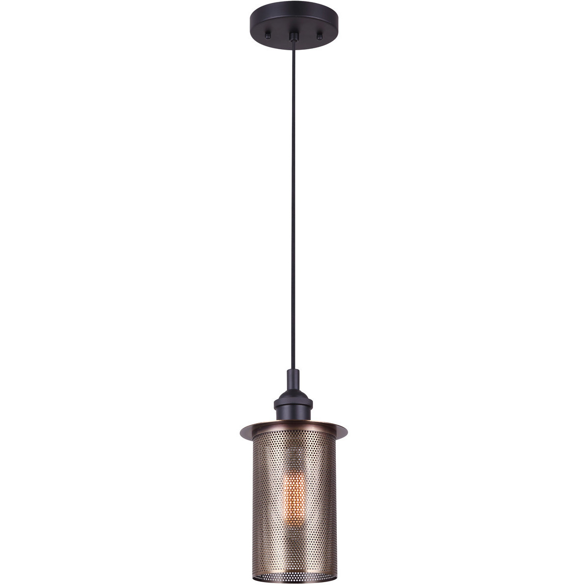 Odessa 1 Light 5 inch Matte Black and Gold Pendant Ceiling Light
