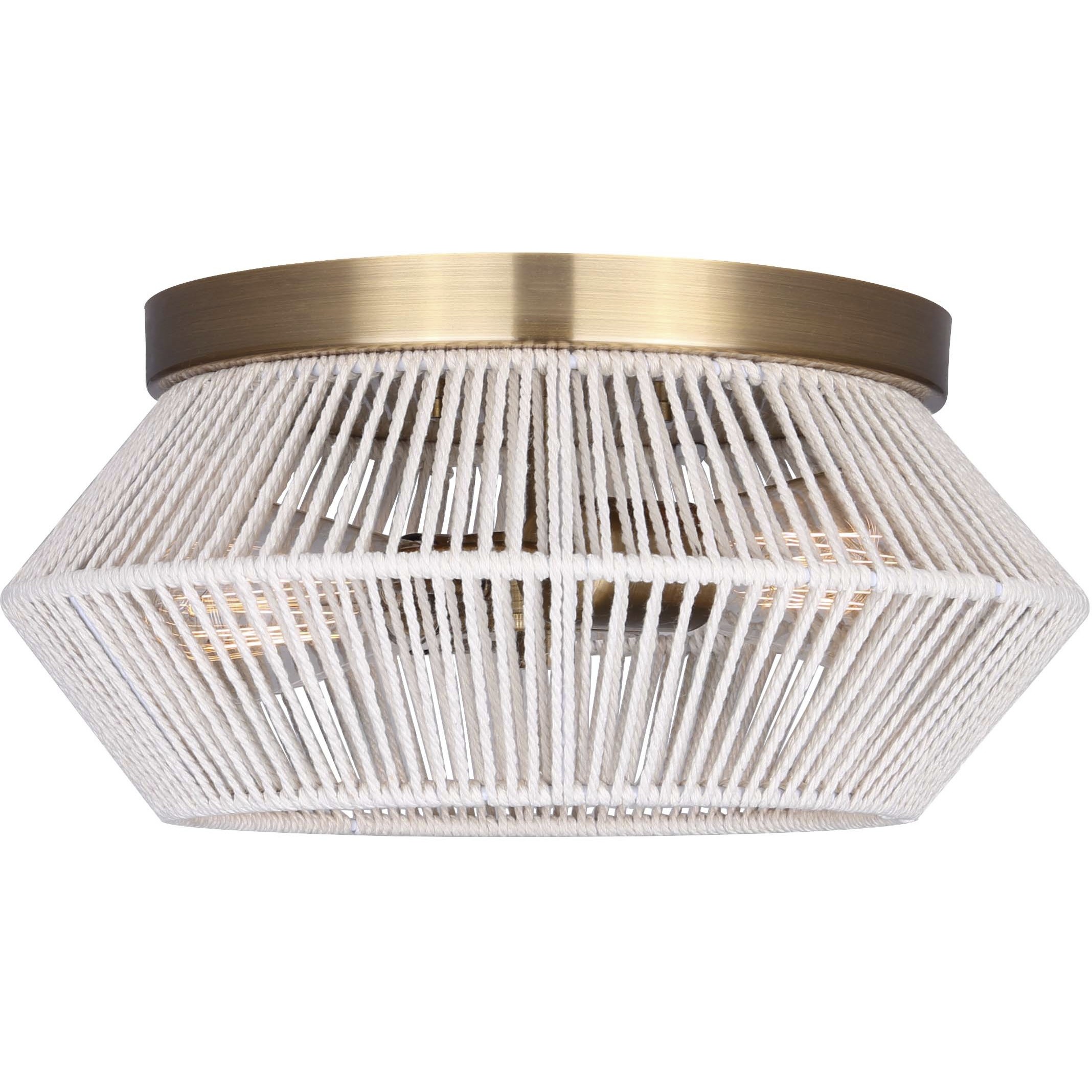 Willow 2 Light 13 inch Gold Flush Mount Ceiling Light
