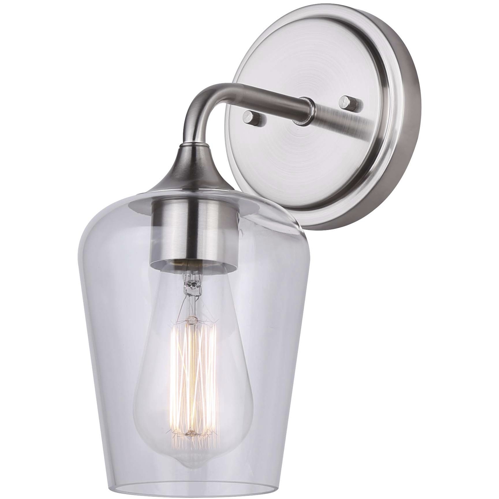 Conall 1 Light 7 inch Brushed Nickel Vanity Light Wall Light