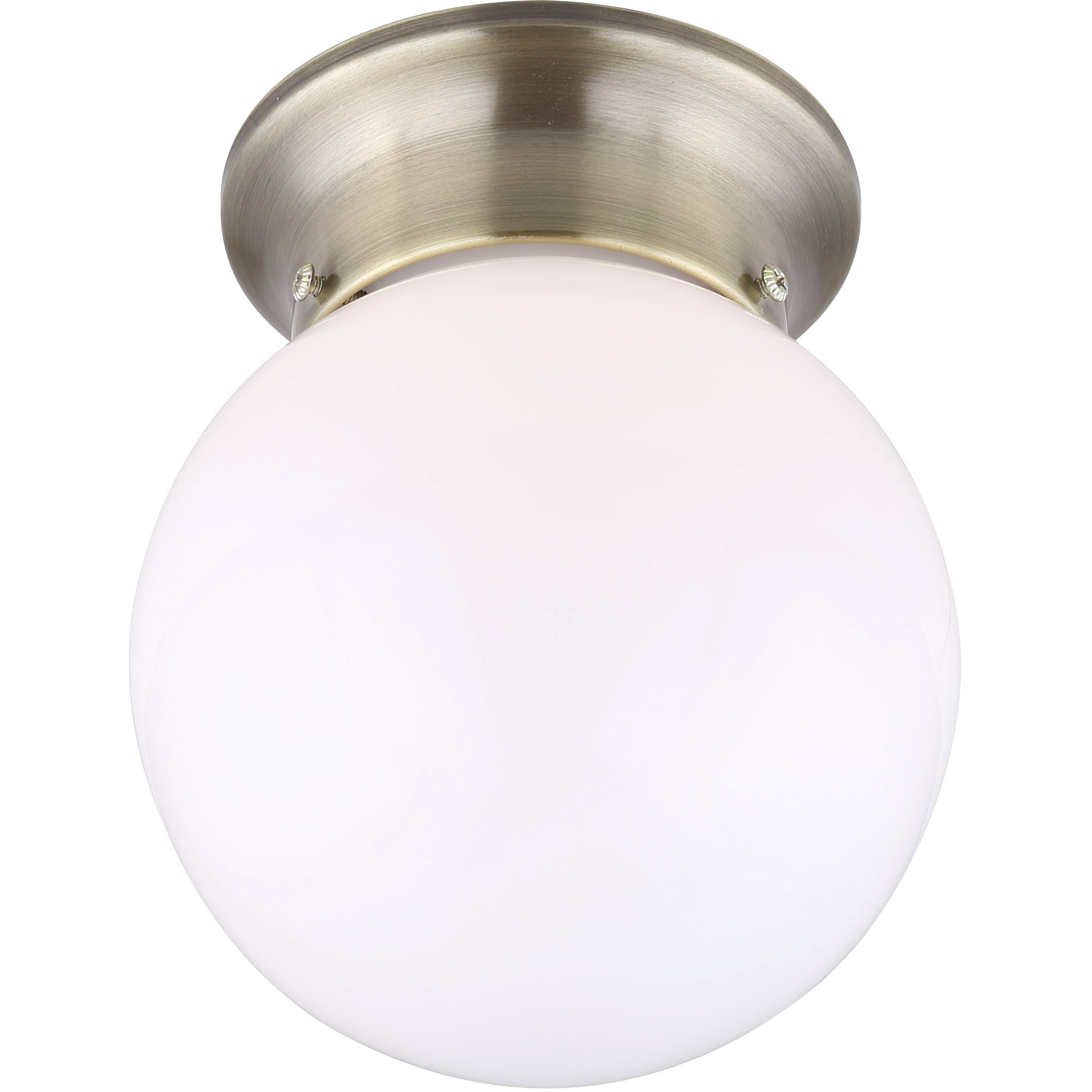 Madison 1 Light 6 inch Antique Brass Flush Mount Ceiling Light