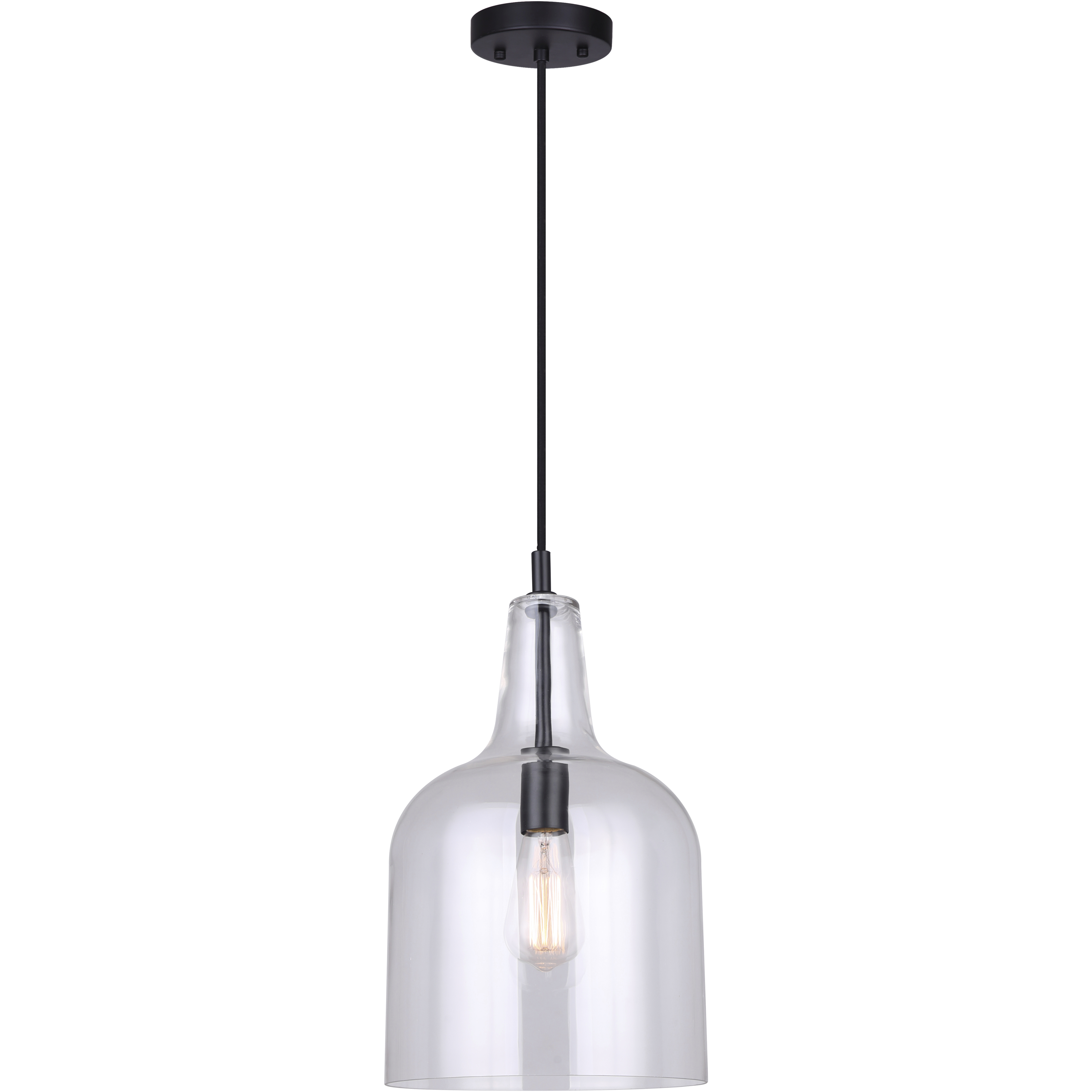 Keeva 1 Light 9.75 inch Matte Black Pendant Ceiling Light