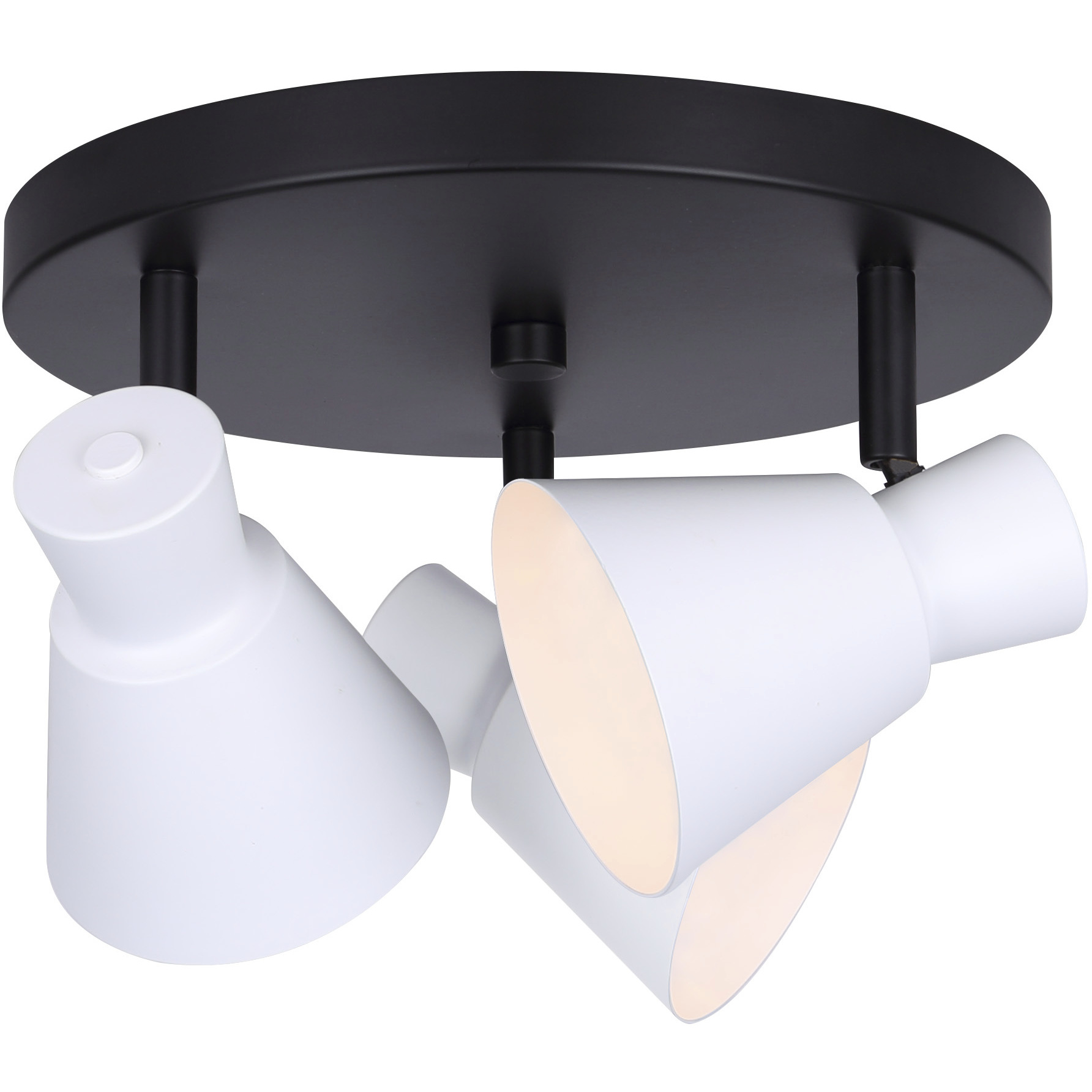 Radley 3 Light Black/White Track Lighting Ceiling Light