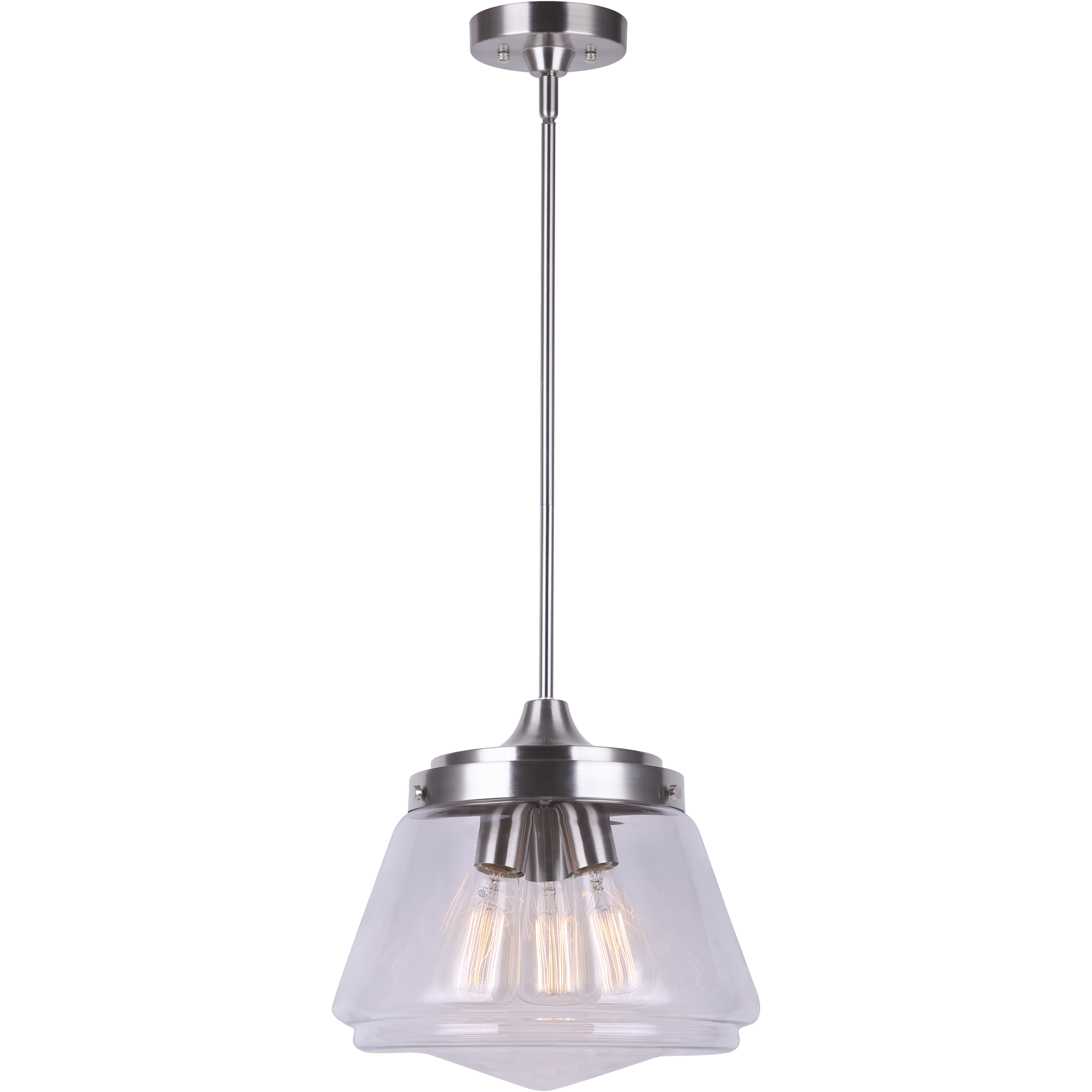 Meyer 3 Light 12.75 inch Brushed Nickel Pendant Lighting Ceiling Light