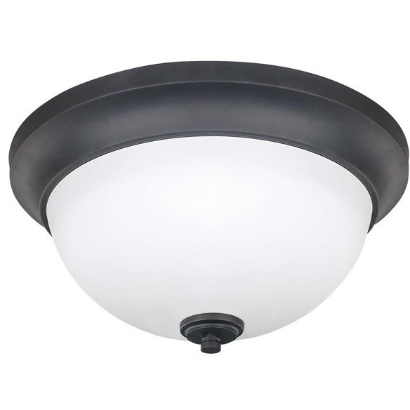 New Yorker 2 Light 13 inch Oil Rubbed Bronze Flushmount Ceiling Light