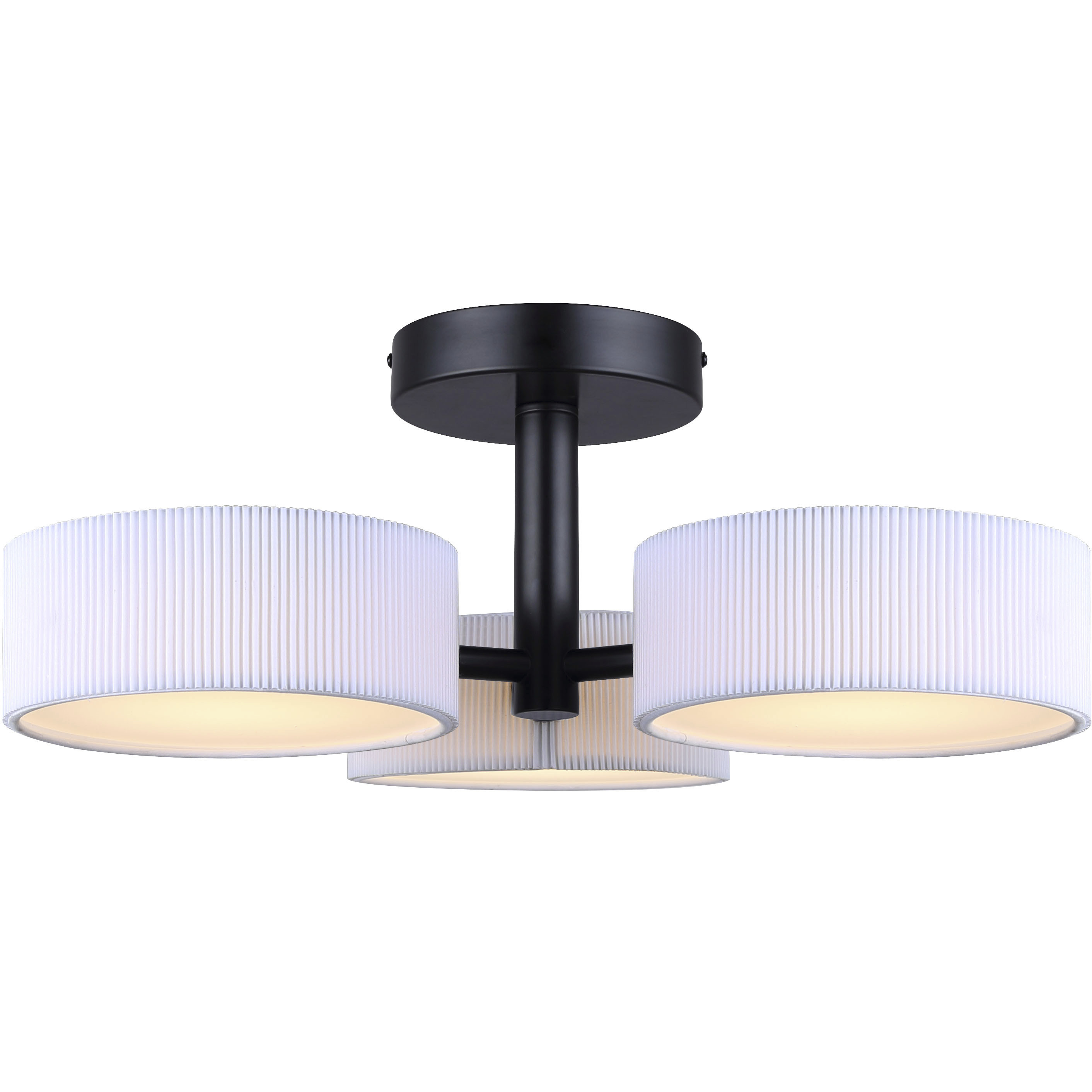 Carmynn LED 21.13 inch Black Semi-Flush Mount Ceiling Light