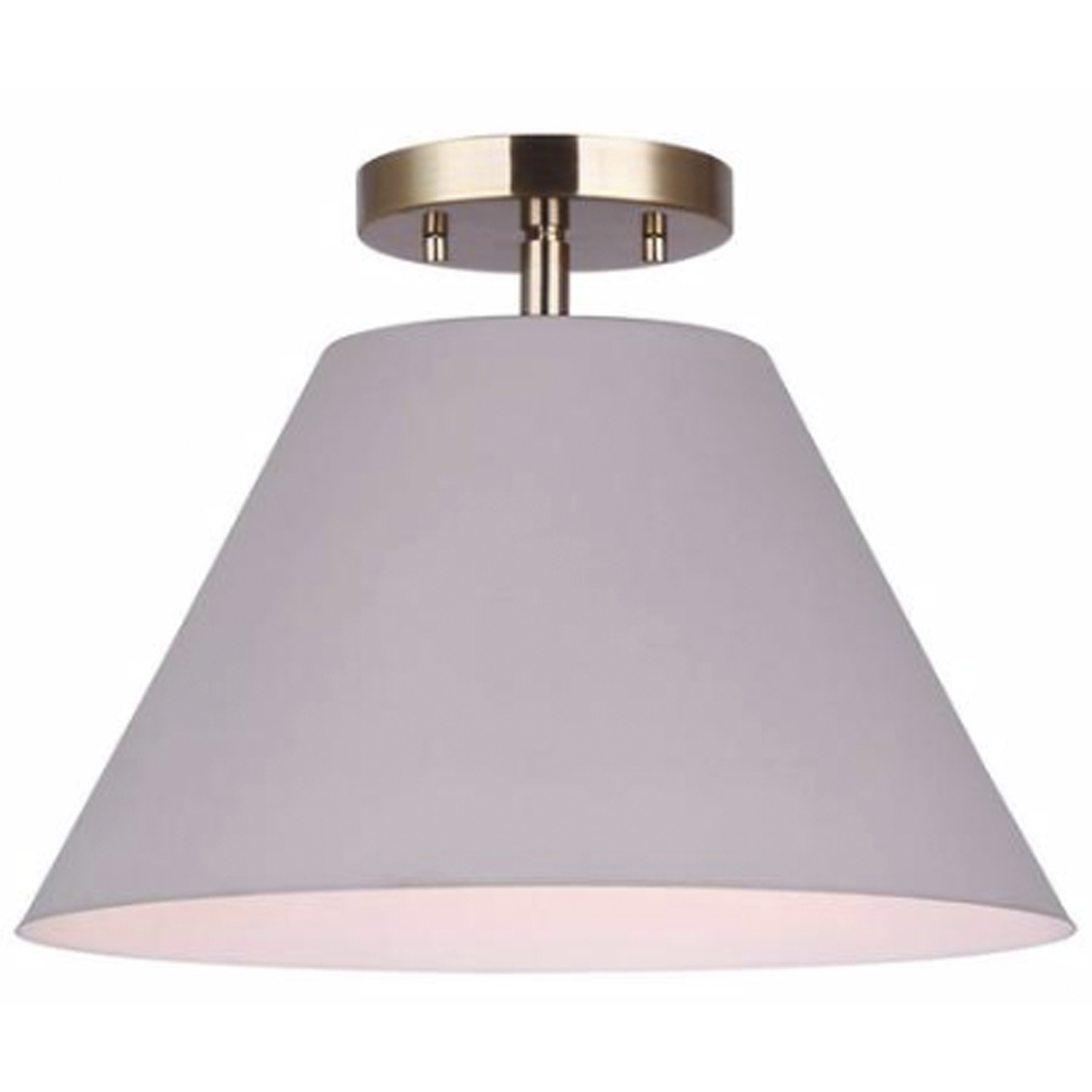 Talia 1 Light Matte Grey and Gold Semi-Flush Mount Ceiling Light