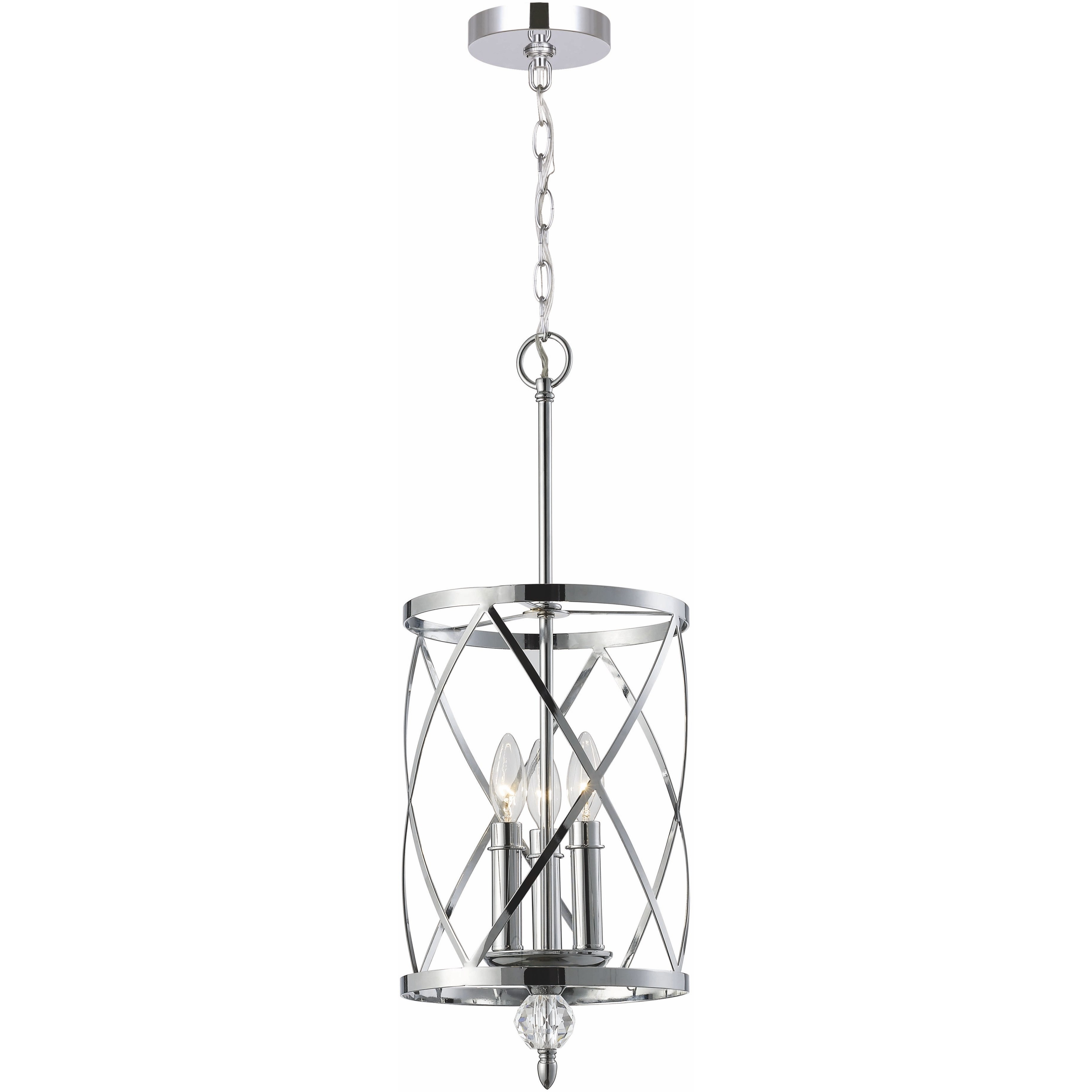 Madison 3 Light 10 inch Chrome Chandelier Ceiling Light
