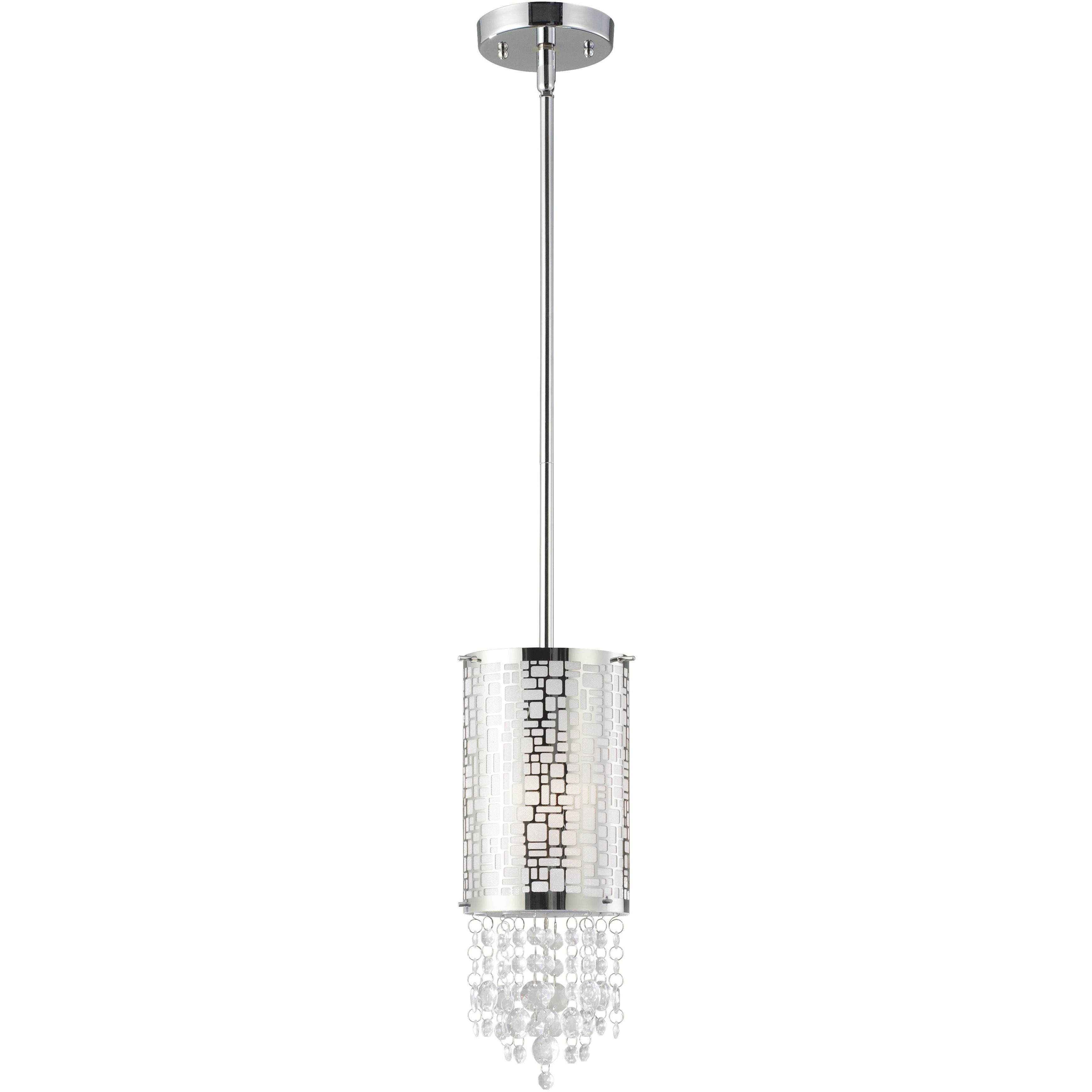 Madison 1 Light 4.25 inch Chrome Pendant Light Ceiling Light