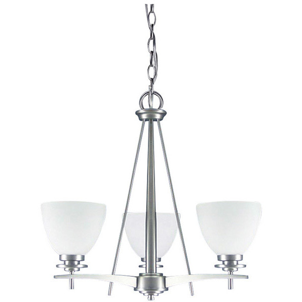 Madison 3 Light 19 inch Brushed Pewter Chandelier Ceiling Light
