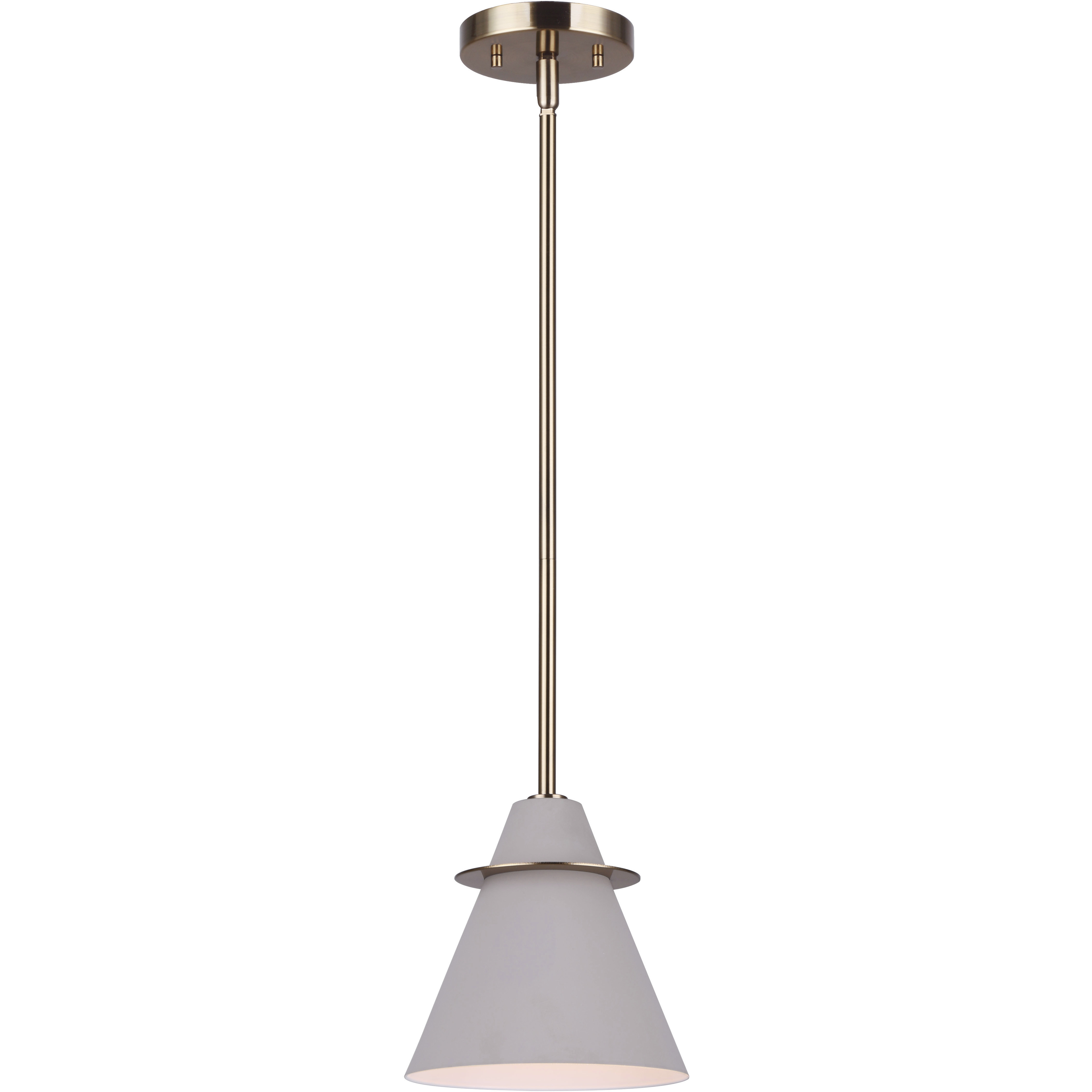 Talia 1 Light Gold and Matte Grey Pendant Lighting Ceiling Light in Matte Grey And Gold