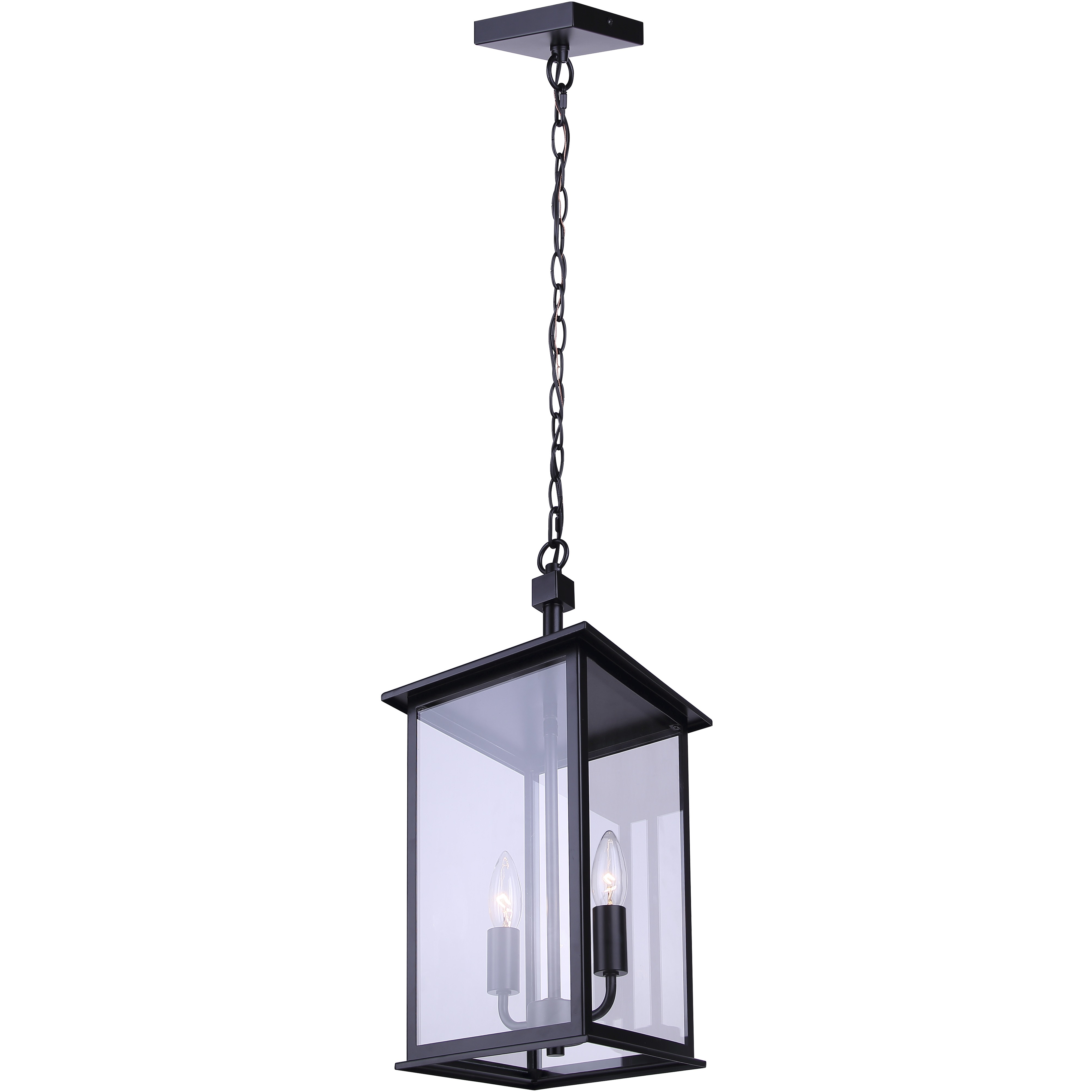 Rossland 2 Light 8.5 inch Matte Black Outdoor Pendant Light
