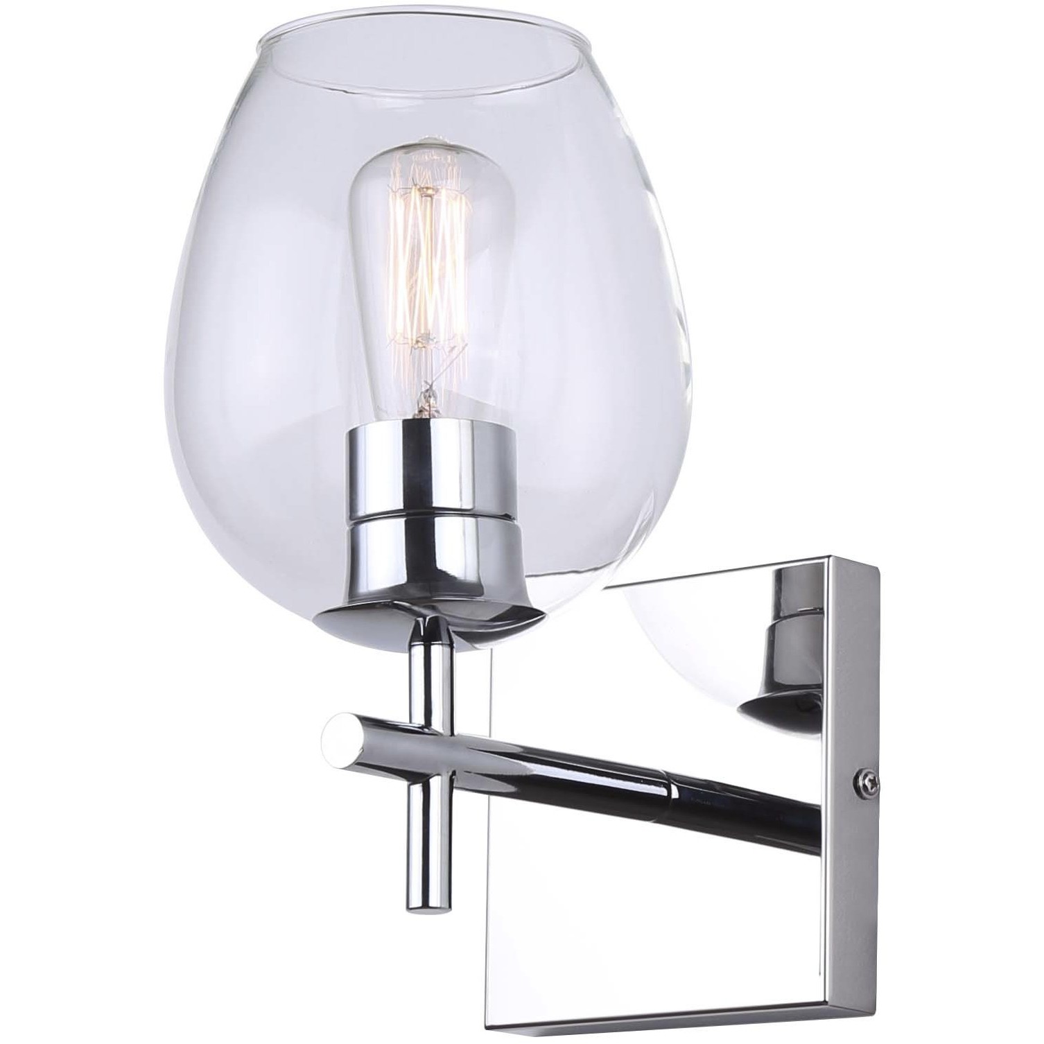 Cain 1 Light 7.5 inch Chrome Vanity Light Wall Light