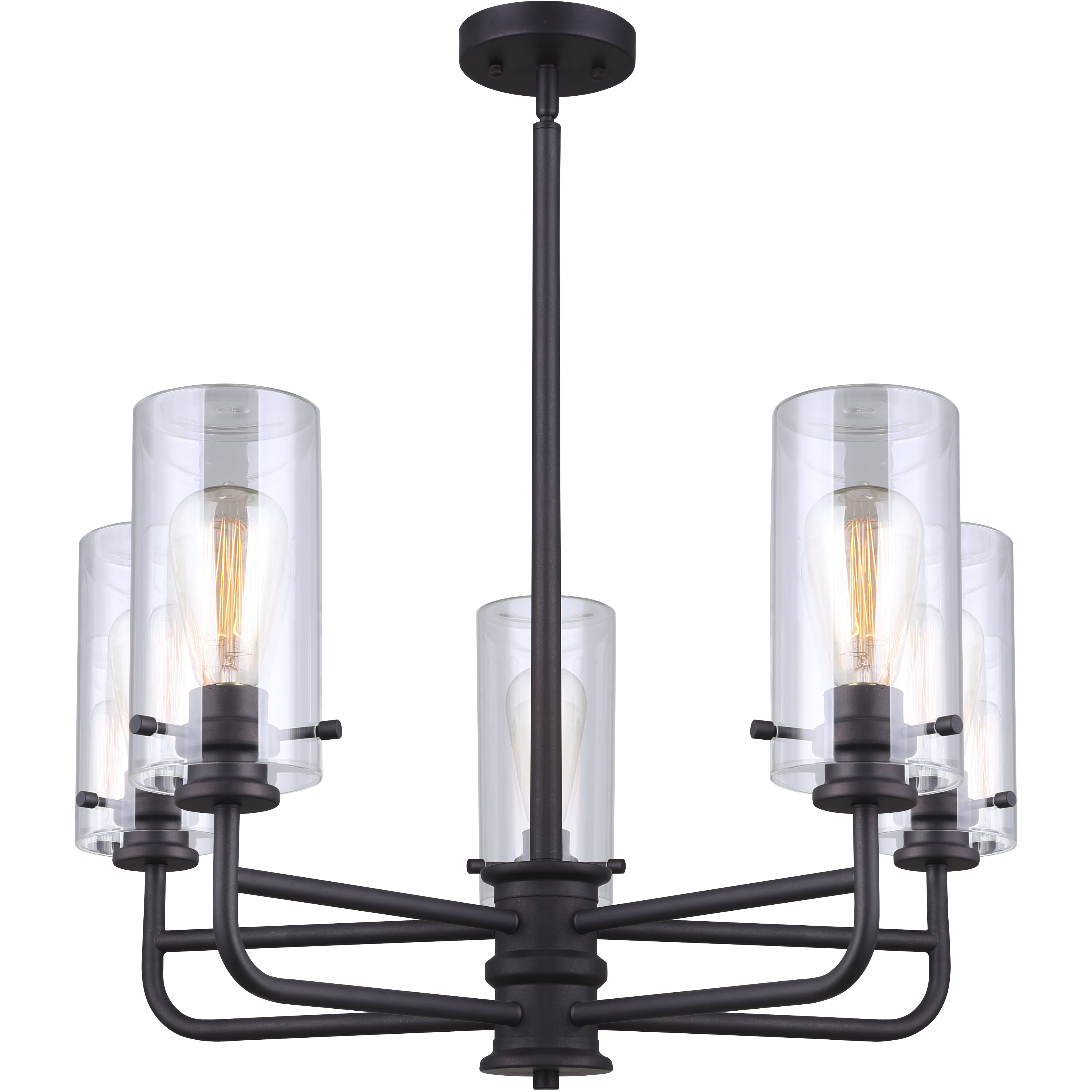 Madison 5 Light 30 inch Oil Rubbed Bronze Chandelier Ceiling Light