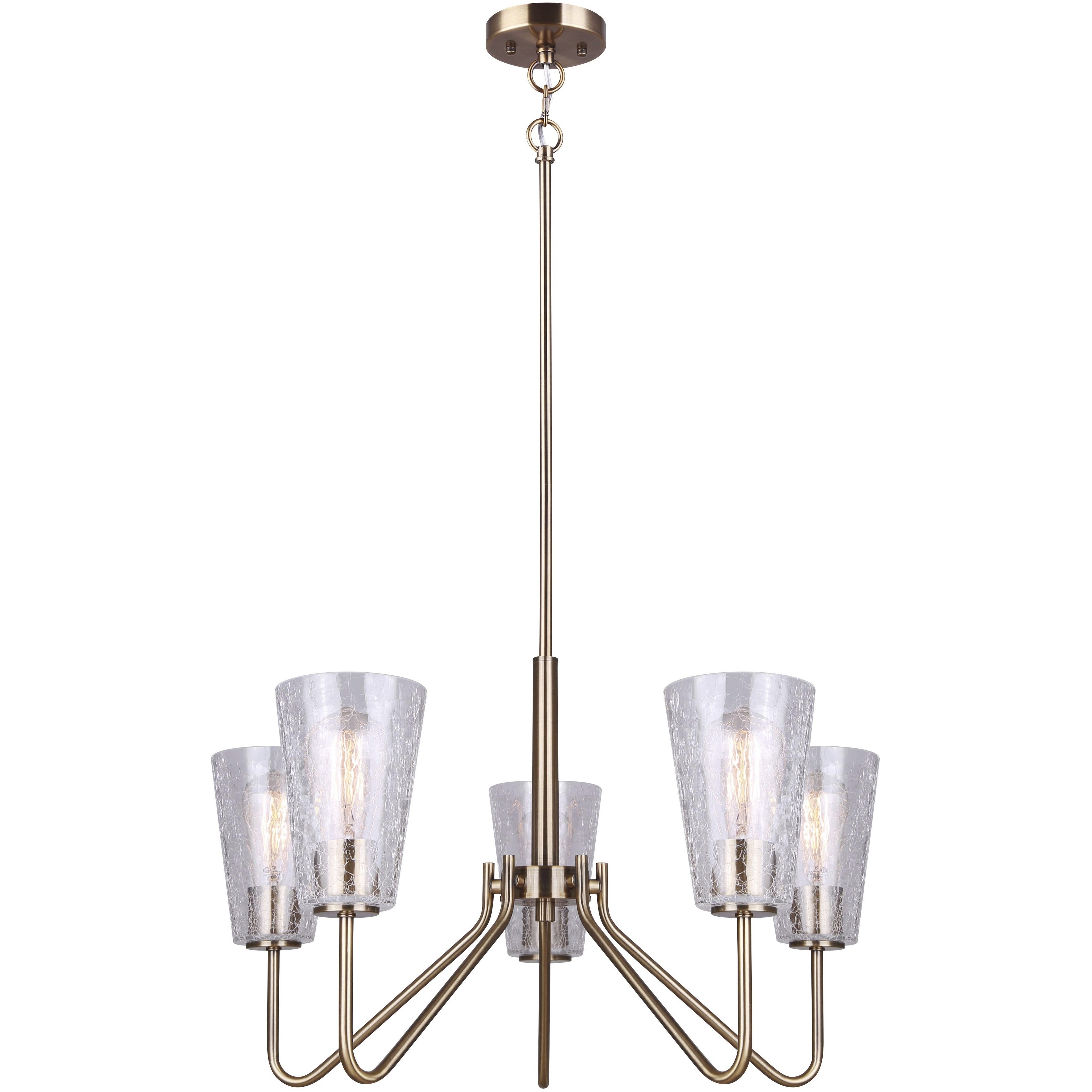 Everly 5 Light 25 inch Gold Chandelier Ceiling Light