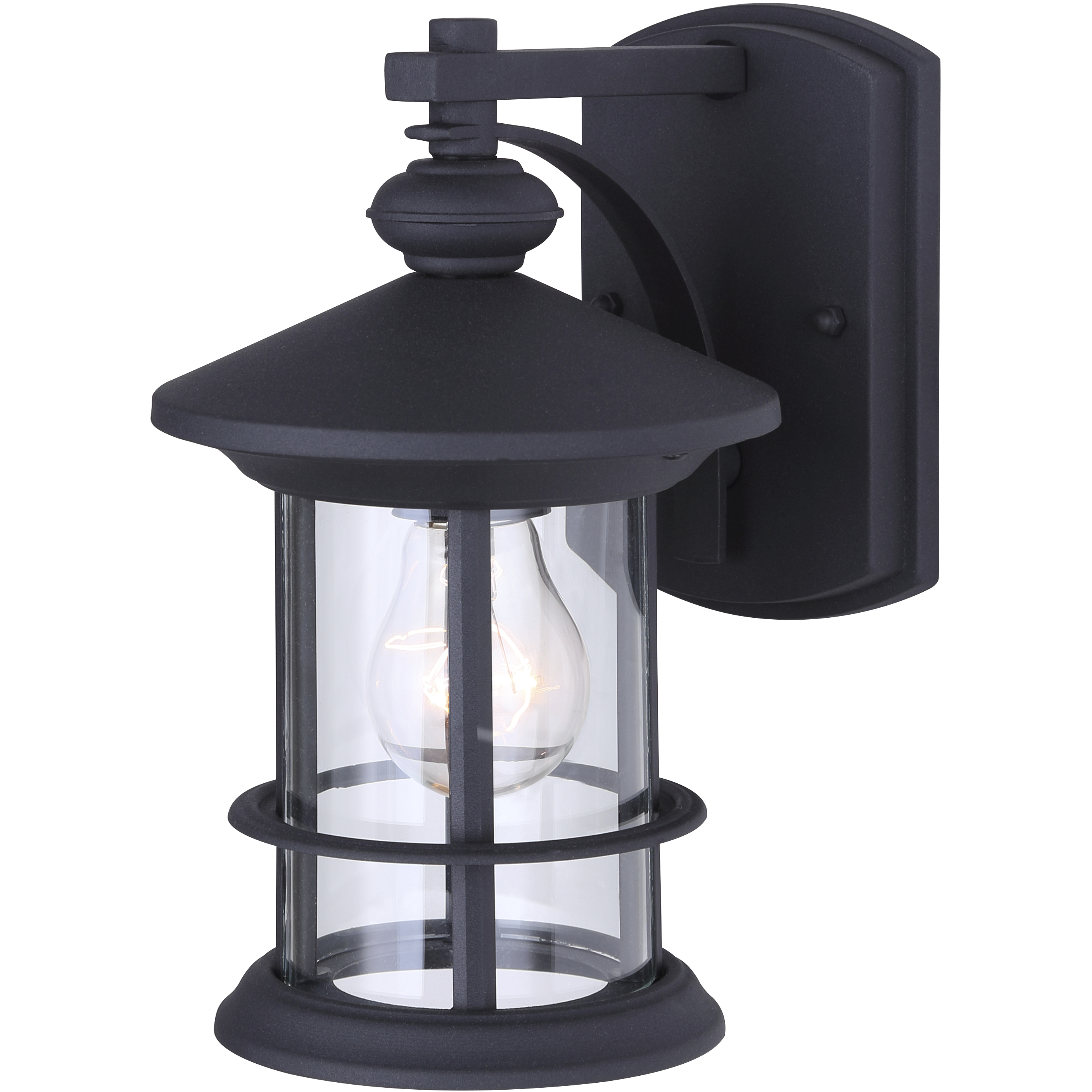Madison 1 Light 10 inch Black Outdoor Downlight