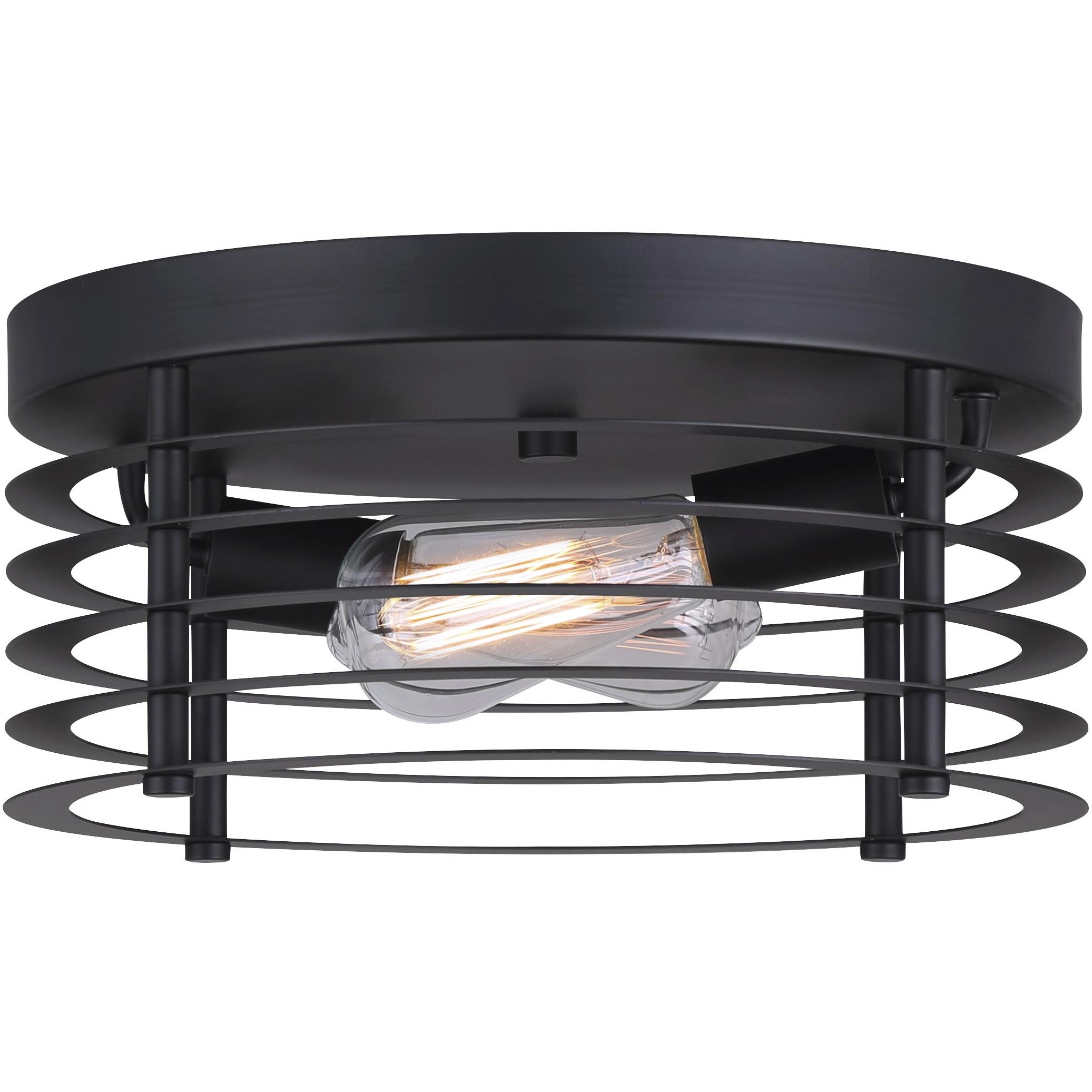 Alder 2 Light 13 inch Matte Black Flush Mount Ceiling Light