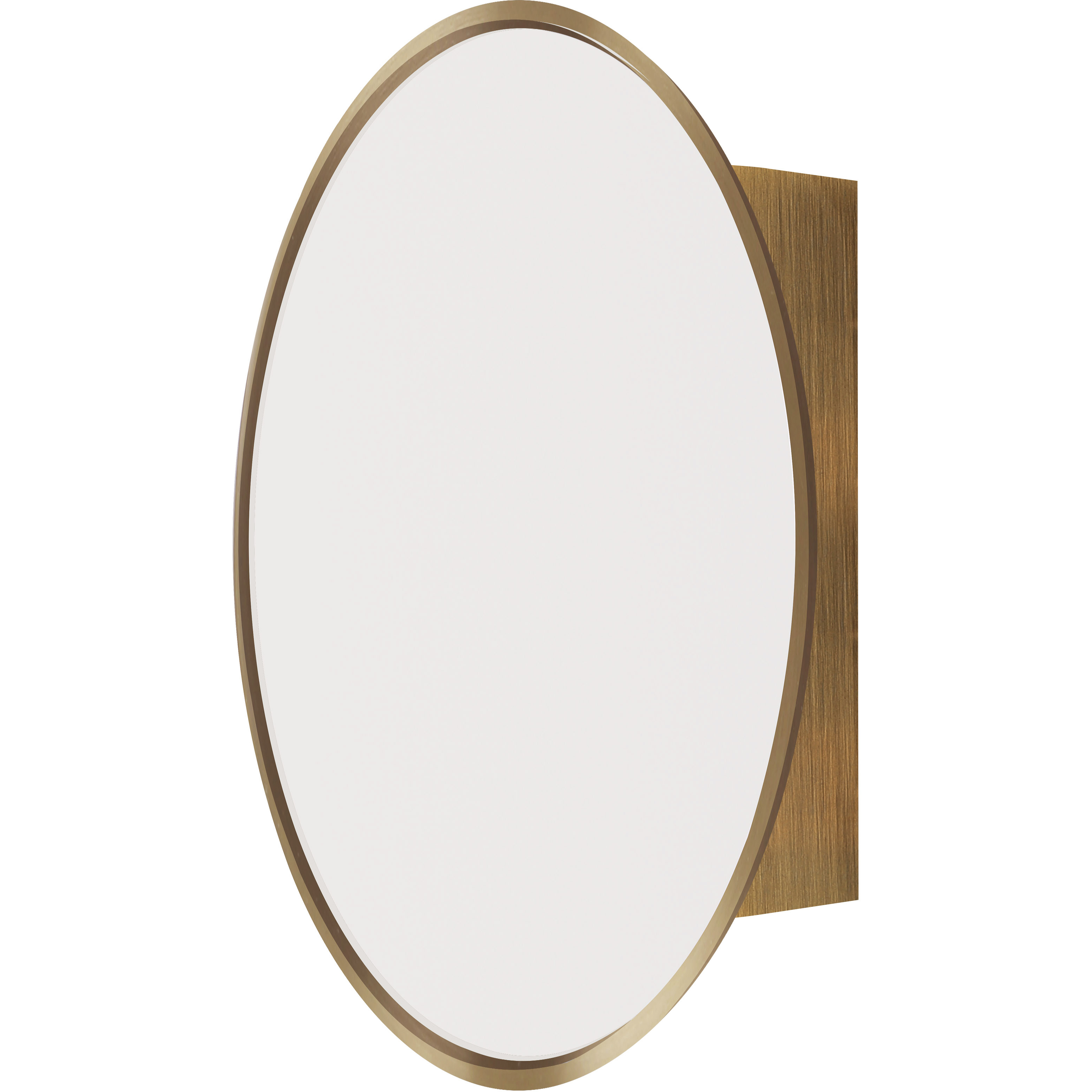 Round 28 X 28 inch Gold Medicine Cabinet