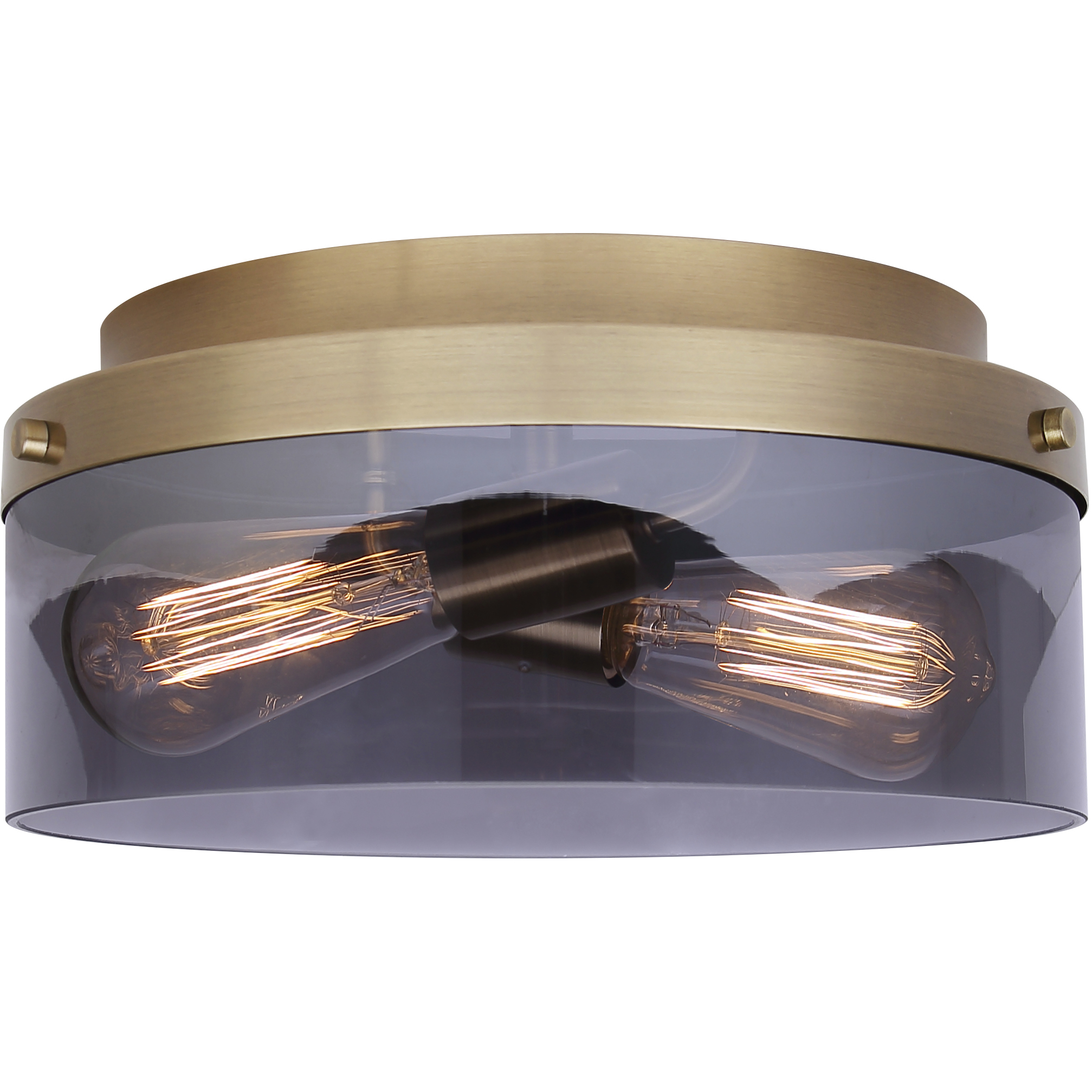Nina 2 Light 12.25 inch Gold Flush Mount Ceiling Light