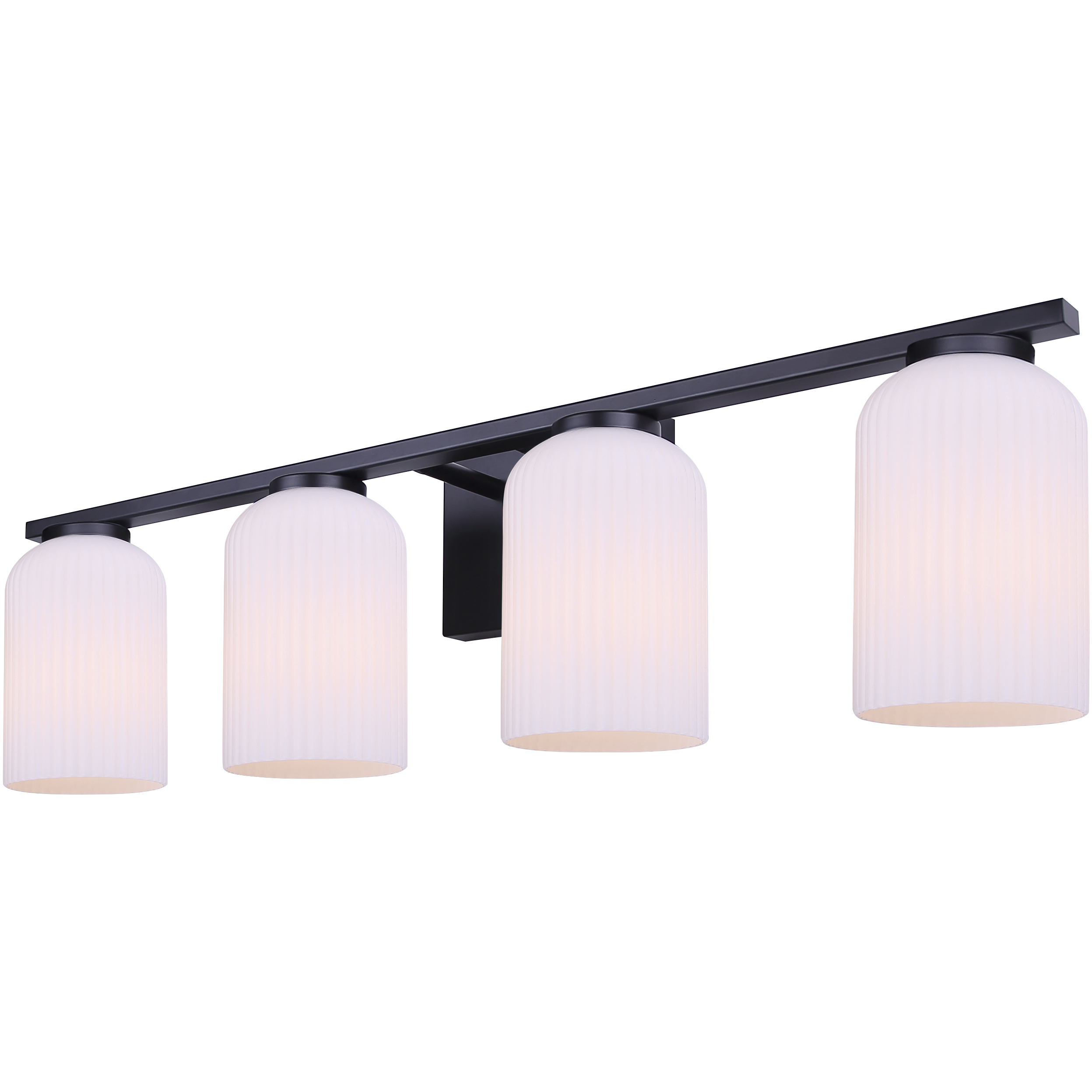 Bram 4 Light 29 inch Matte Black Vanity Fixture Wall Light