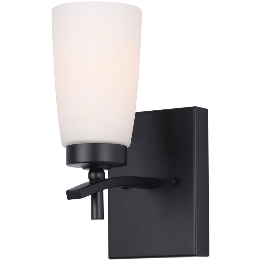 Portia 1 Light 6 inch Matte Black Vanity Light Wall Light