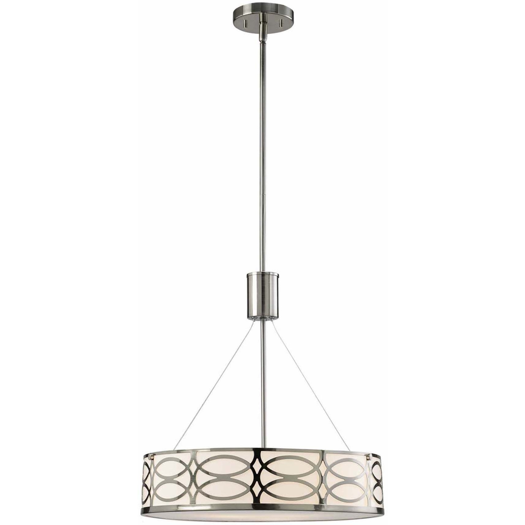 Madison 3 Light 18.25 inch Brushed Nickel Chandelier Ceiling Light
