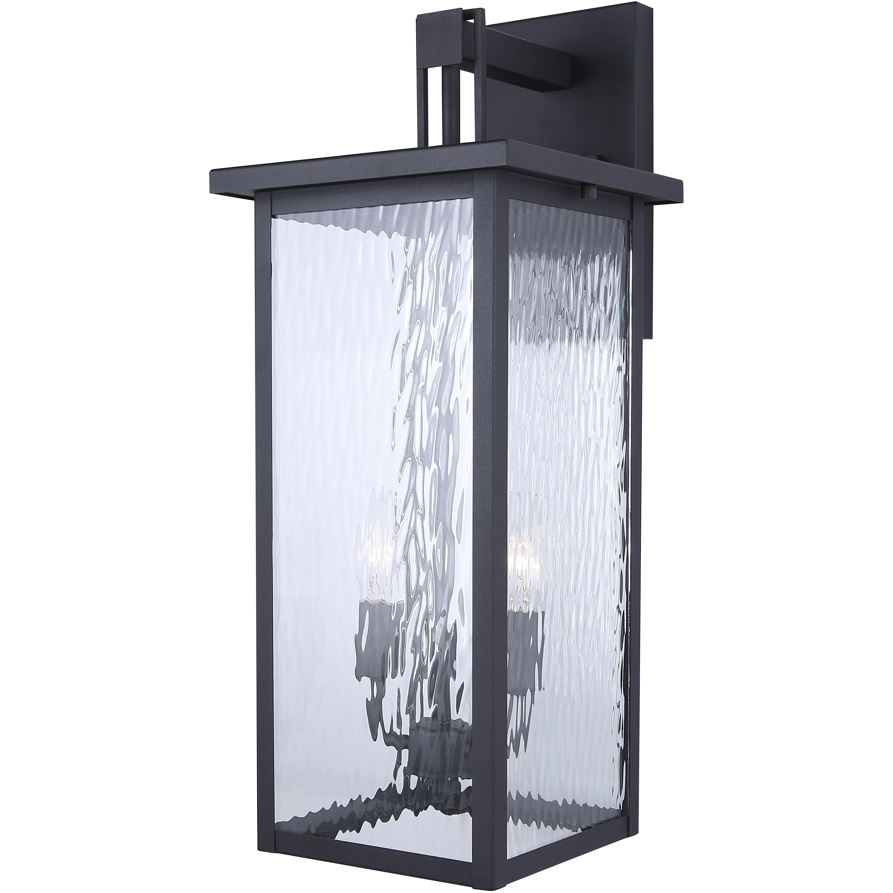 Shana 2 Light 22 inch Black Outdoor Wall Lantern