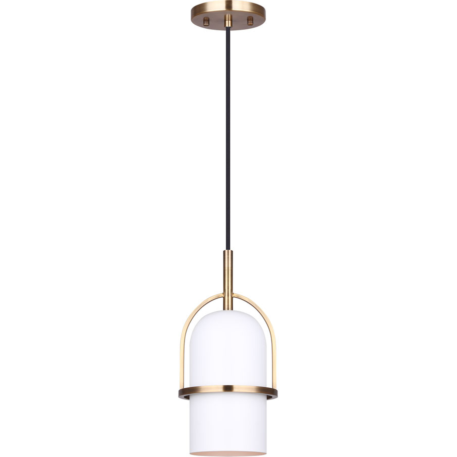 Isla 1 Light 6 inch Gold/Matte White Pendant Ceiling Light
