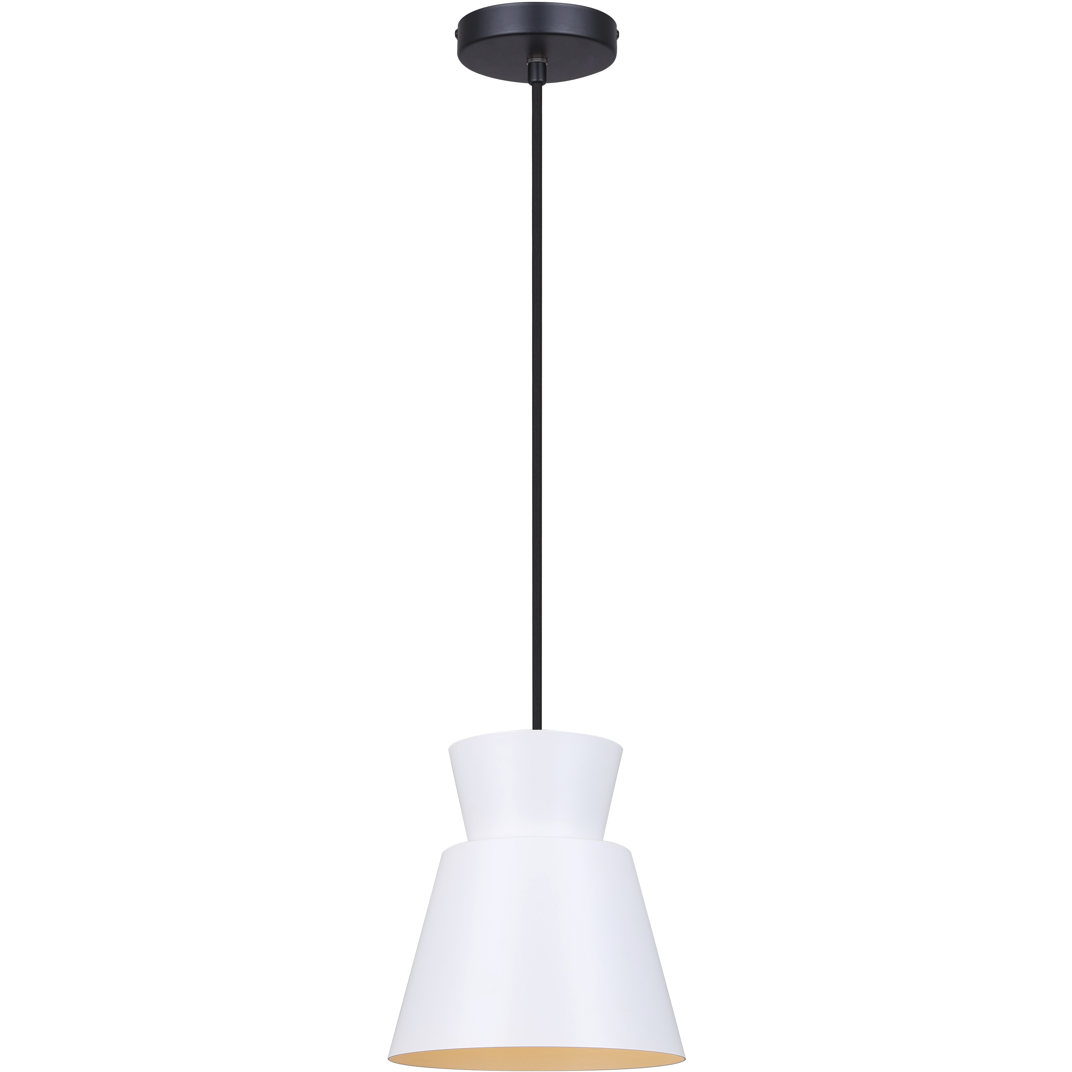 Arbella 1 Light 7.75 inch Black/White Pendant Ceiling Light