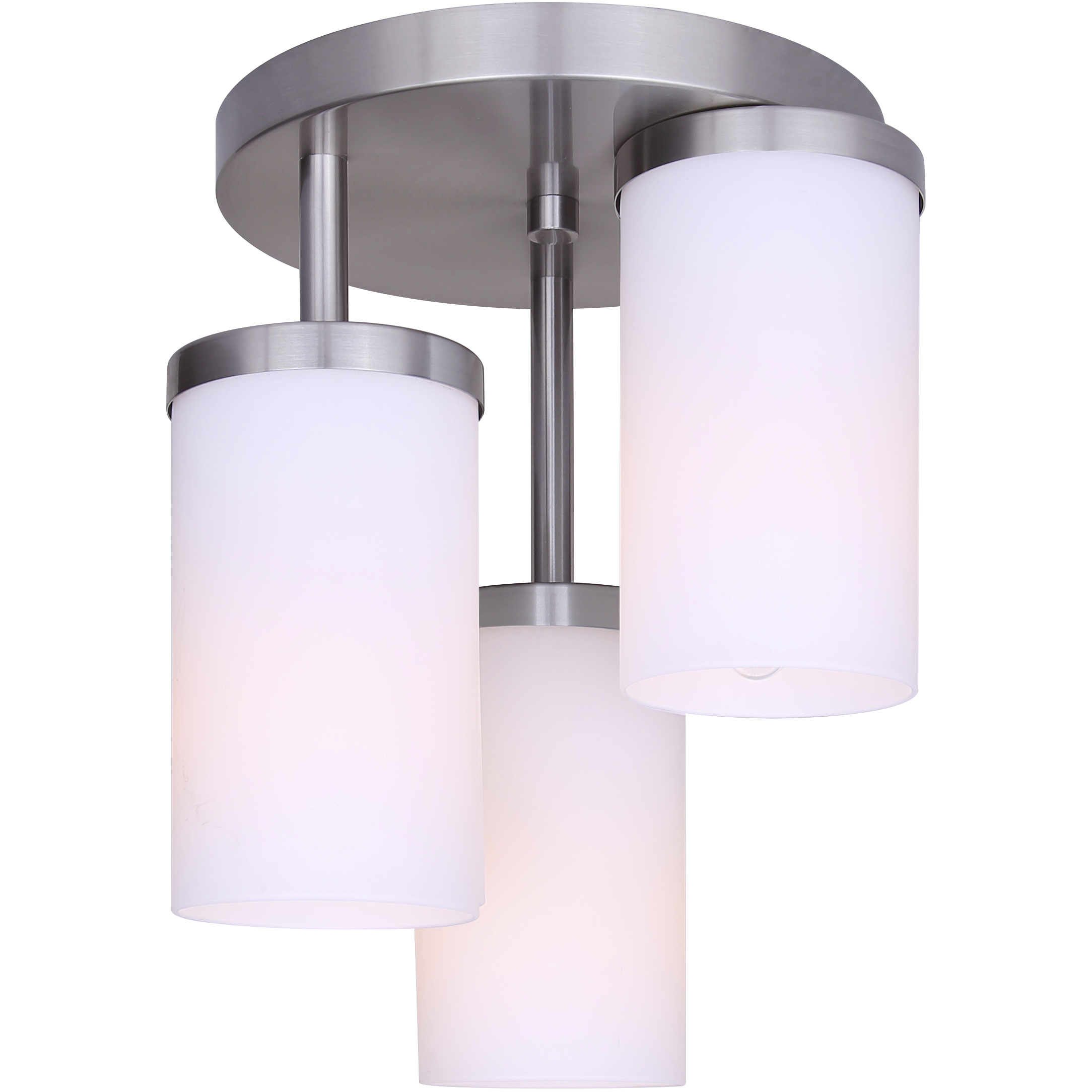 Britton 3 Light 10.63 inch Brushed Nickel Semi-Flush Ceiling Light